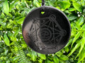 Shungite Zodiac Cancer Pendant Necklace: EMF Protection Healing Stone