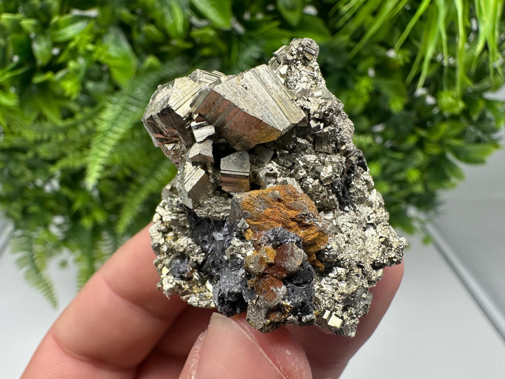 Chalcopyrite on Sphalerite, Madan Bulgaria Mineral Specimen, Rare Crystal