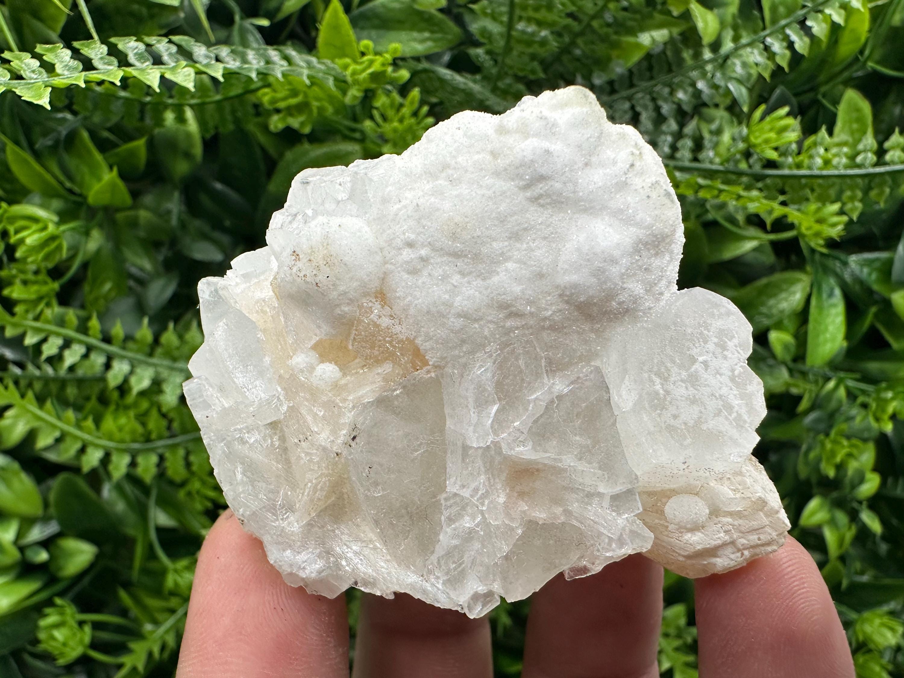 Apophyllite Stilbite on Chalcedony, Natural Crystal Mineral Specimen