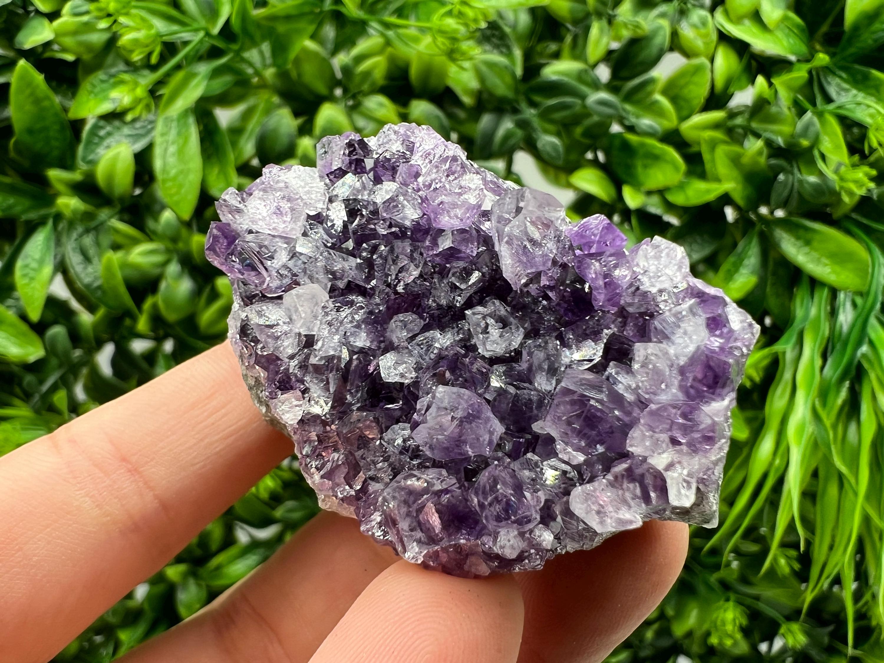 Natural Purple Amethyst Crystal Cluster from Uruguay