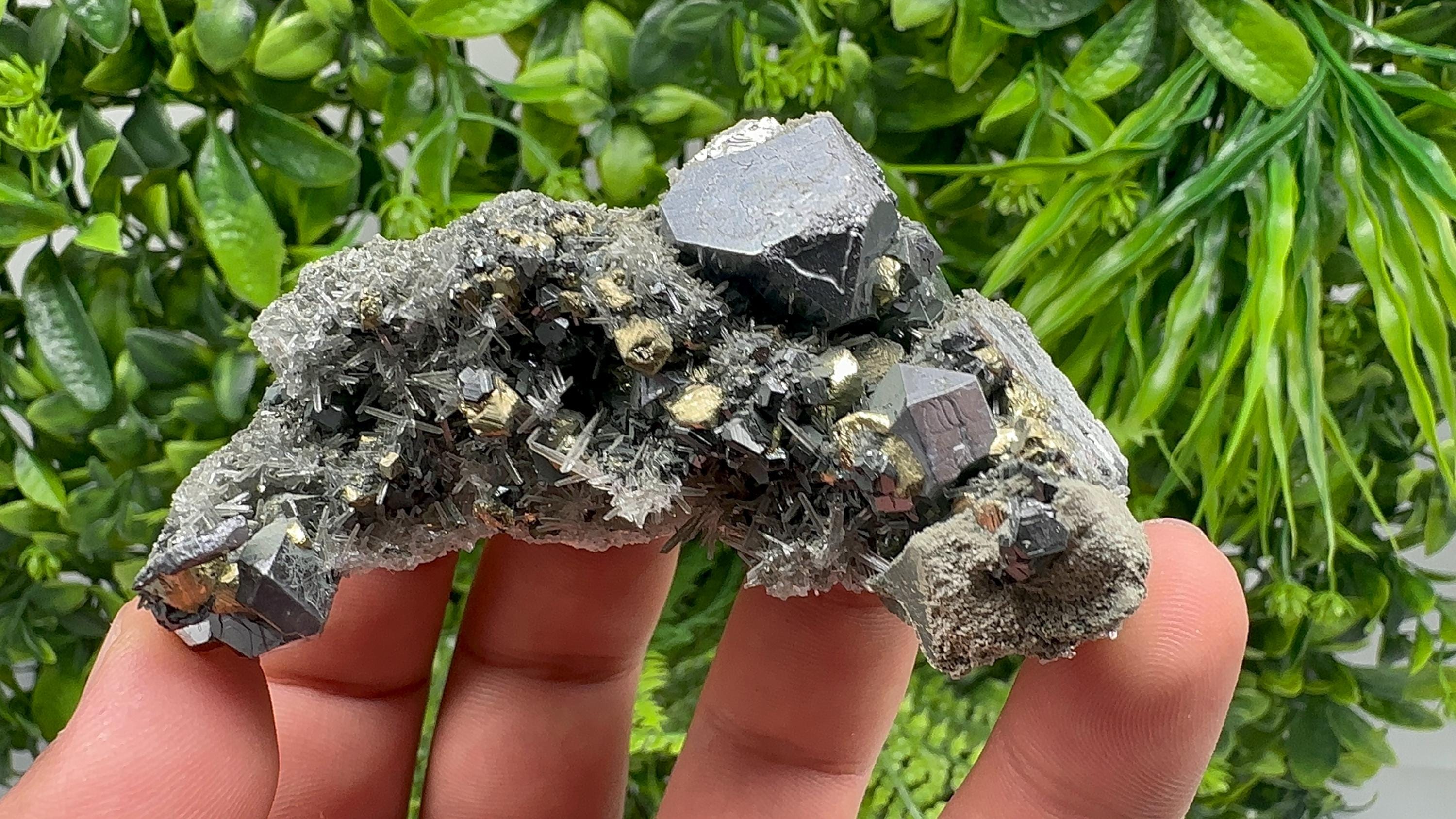 Wonderful shiny Galena,Chalcopyrite,Sphalerite from Vurba mine section Batantci natural minerals souvenir crystal gift home decor,collection