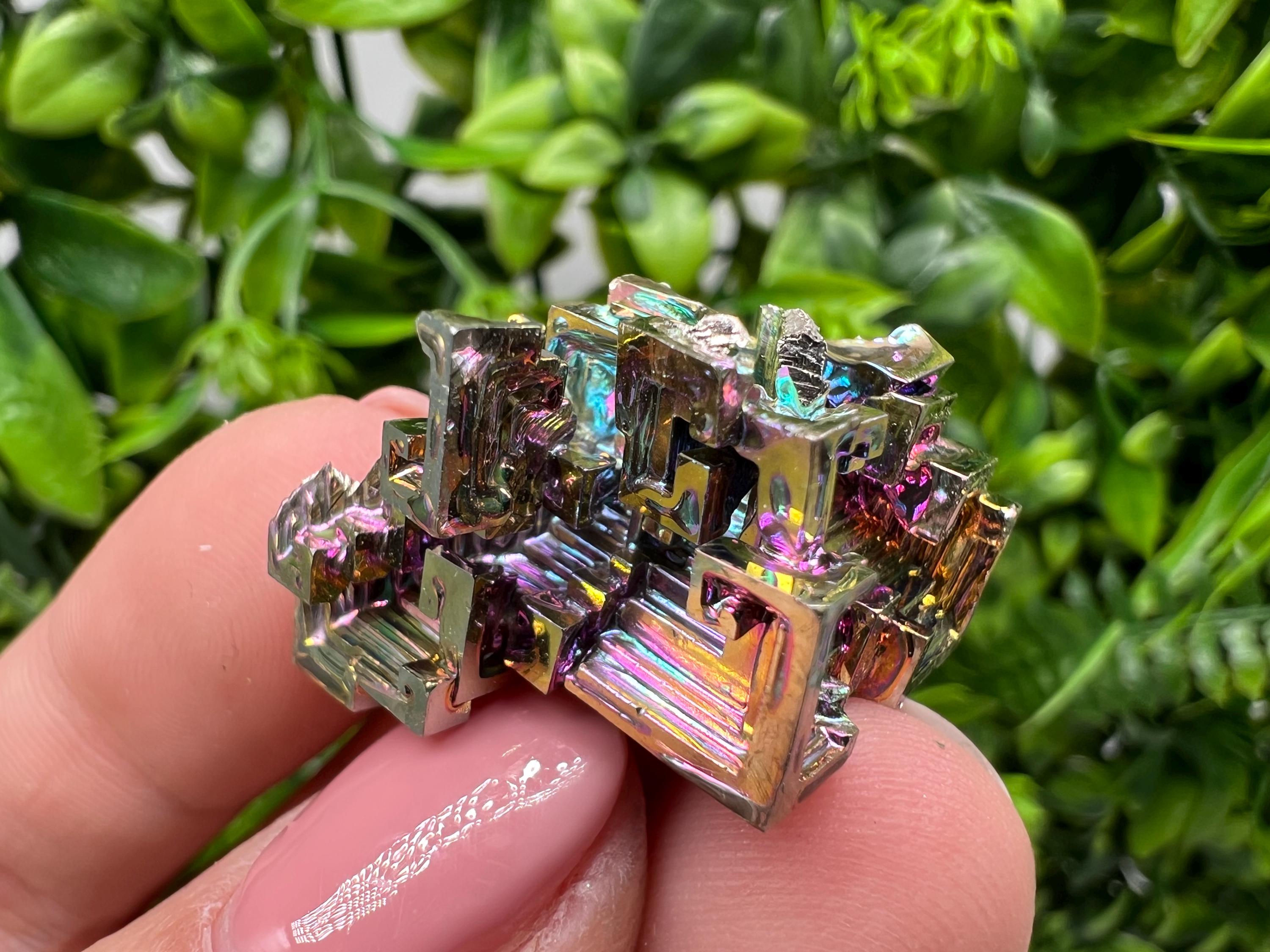 Rainbow Bismuth Crystal: Rare Gemstone Specimen, 16 grams