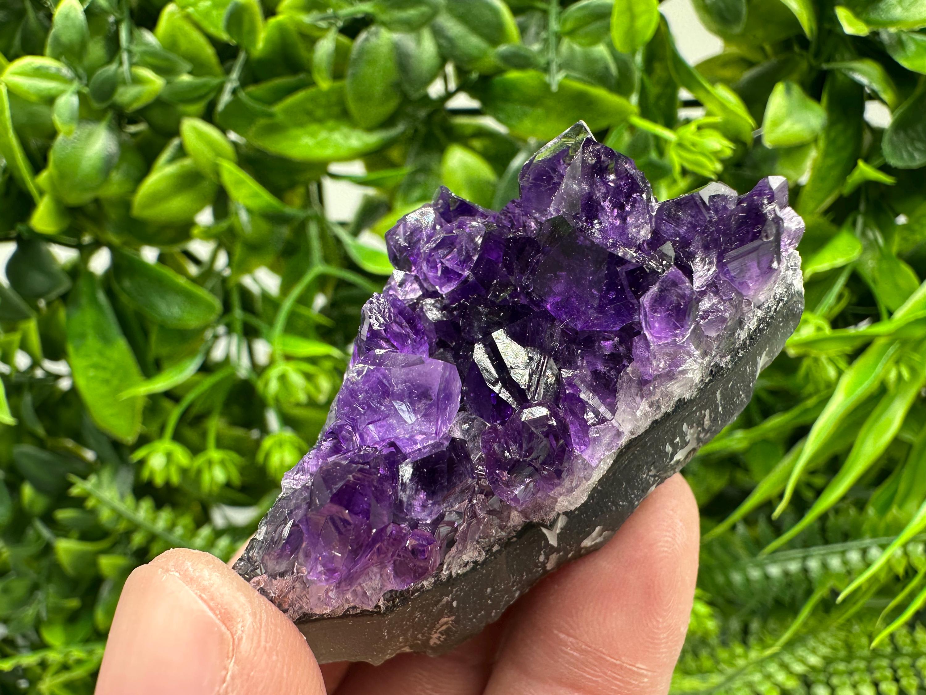 Uruguay Amethyst Cluster: Natural Purple Quartz Crystal, Home Decor