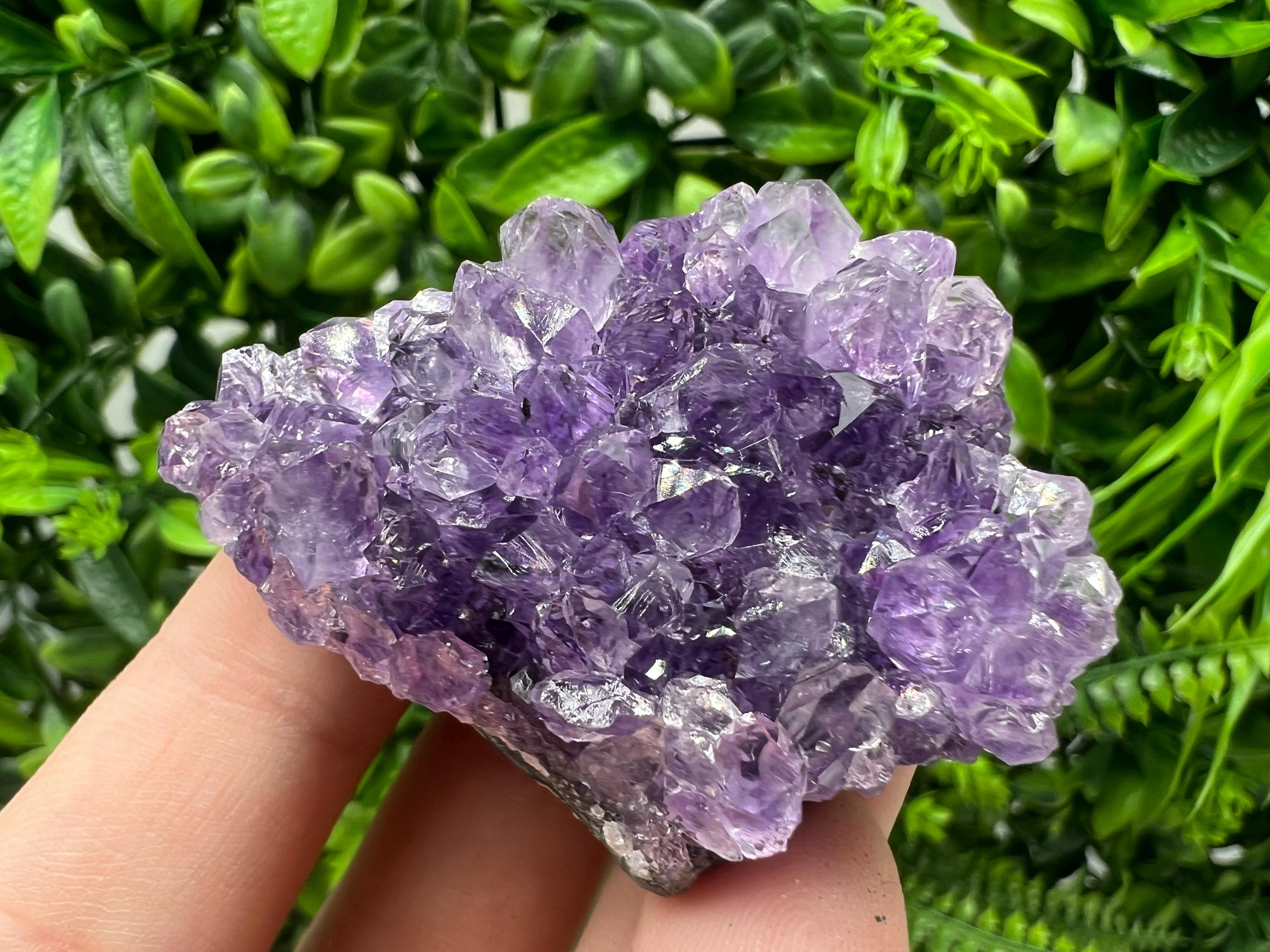 Uruguay Amethyst Cluster, Natural Purple Crystal, Home Decor