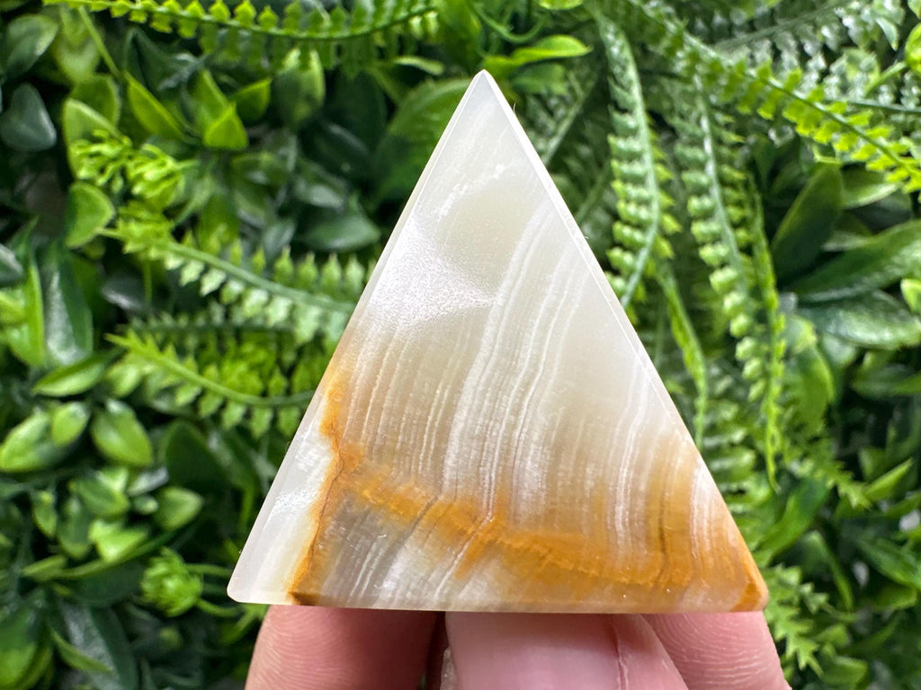 Green Marble Onyx Crystal Pyramid: Healing Stone (3.5cm)