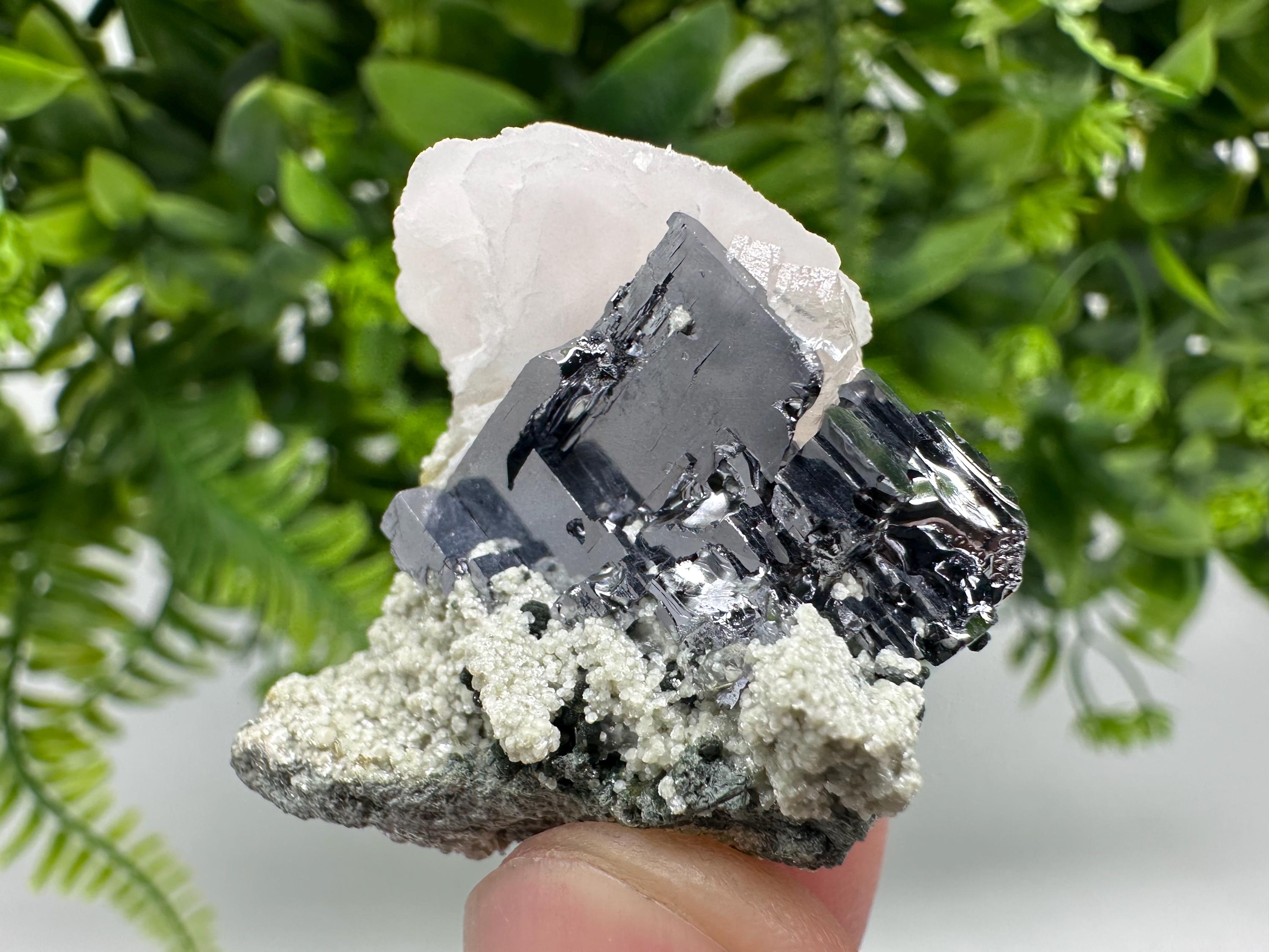 Galena, Calcite, Quartz, and Chlorite Specimen: Borieva Mine Mineral Collection