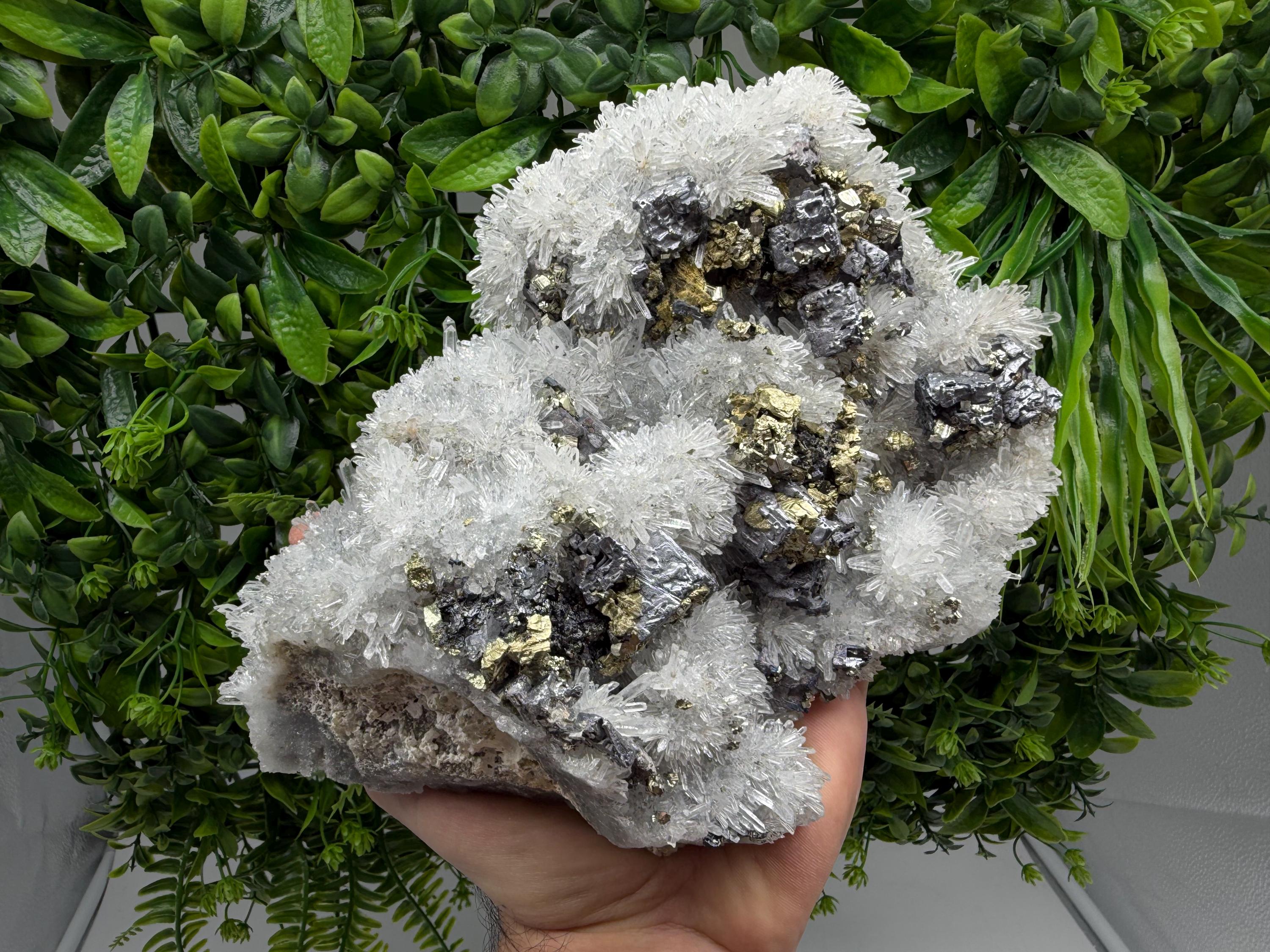 Sphalerite Chalcopyrite Galena on Quartz, 9th September Mine Mineral Specimen