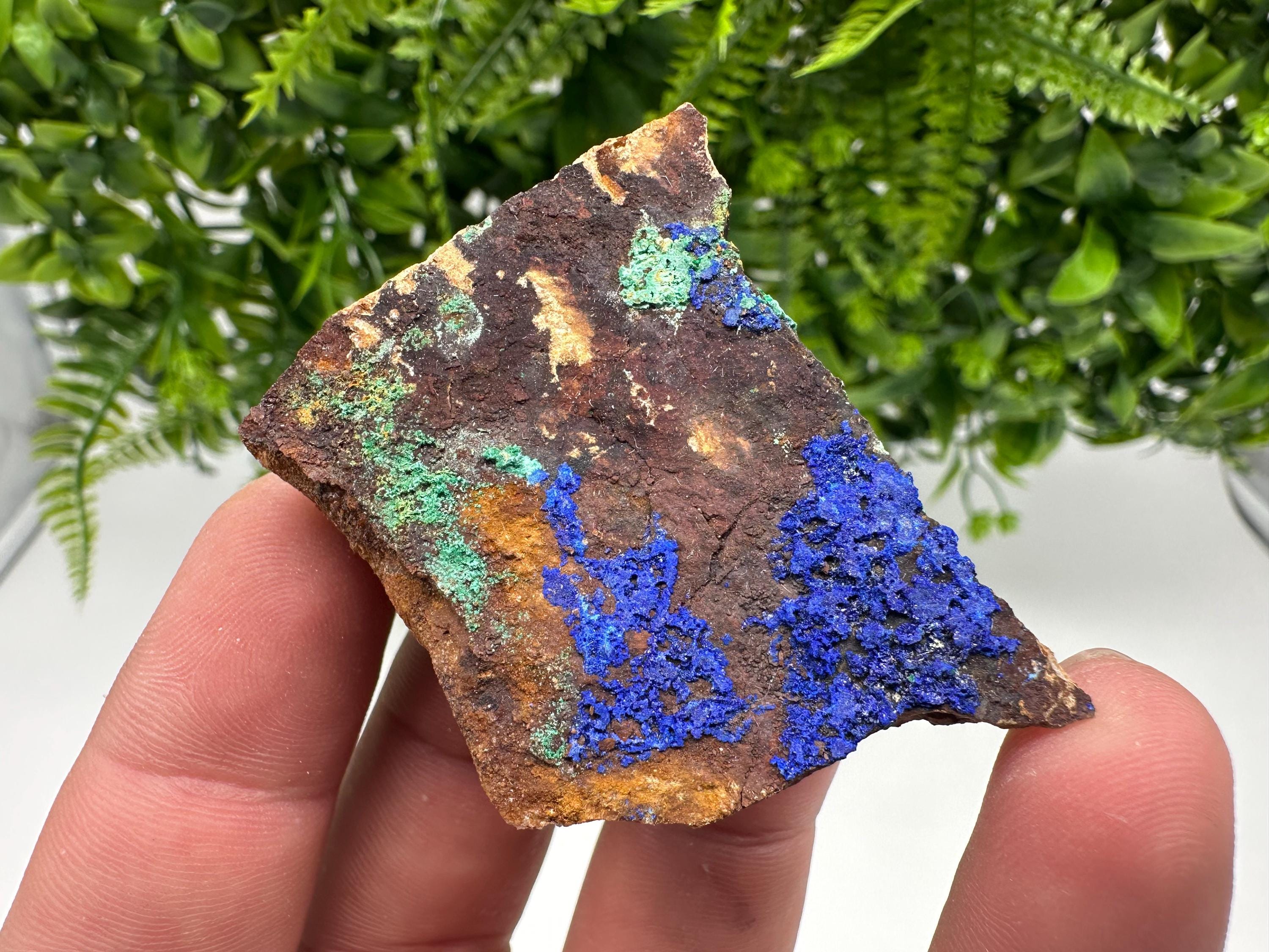 Moroccan Azurite Malachite Mineral Specimen, Rare Crystal