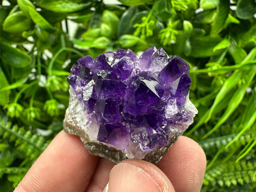 Uruguay Amethyst Cluster: Natural Purple Quartz Crystal, Home Decor