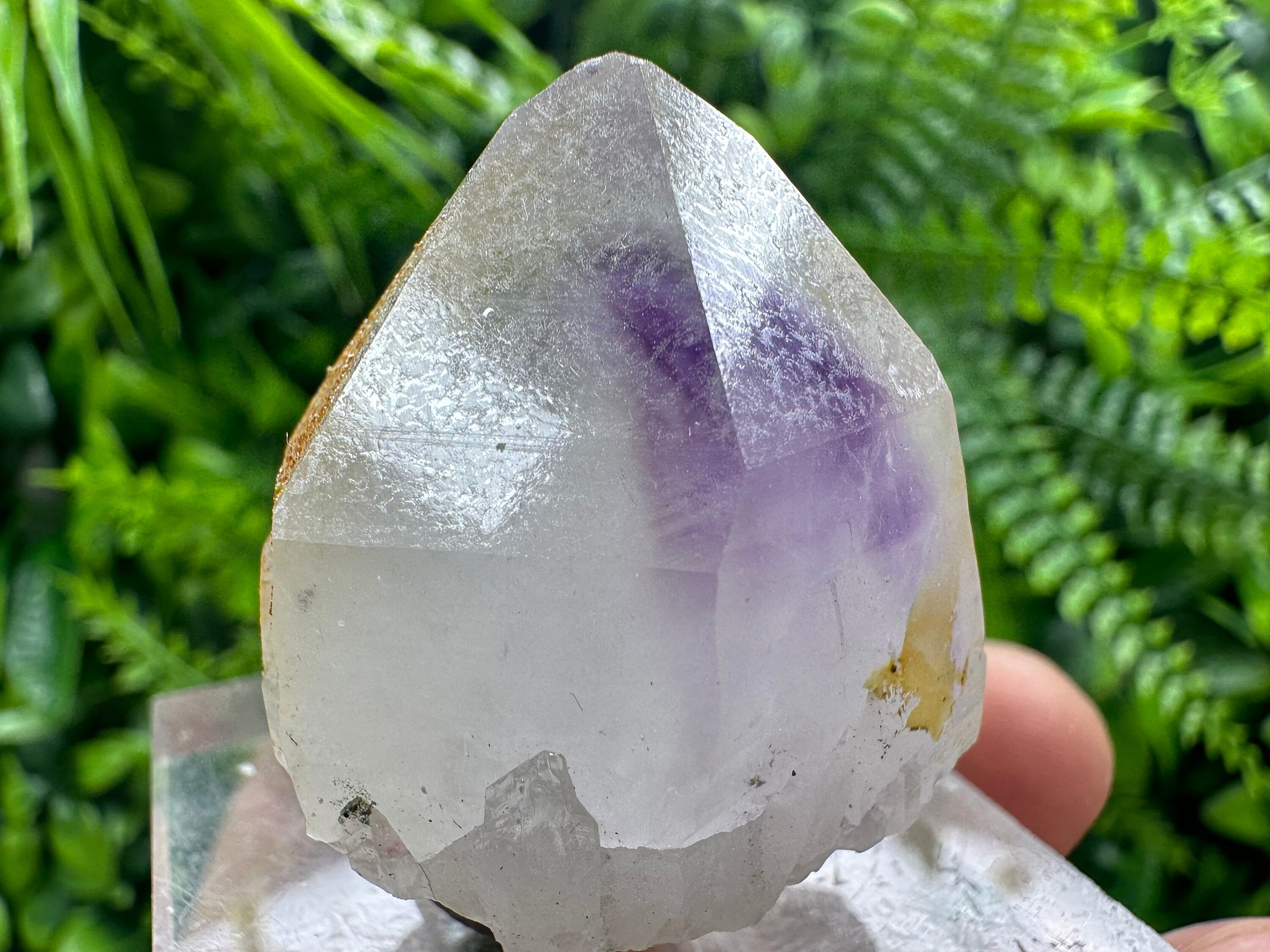 Amethyst Phantom Quartz with Chalcedony and Chlorite Inclusions