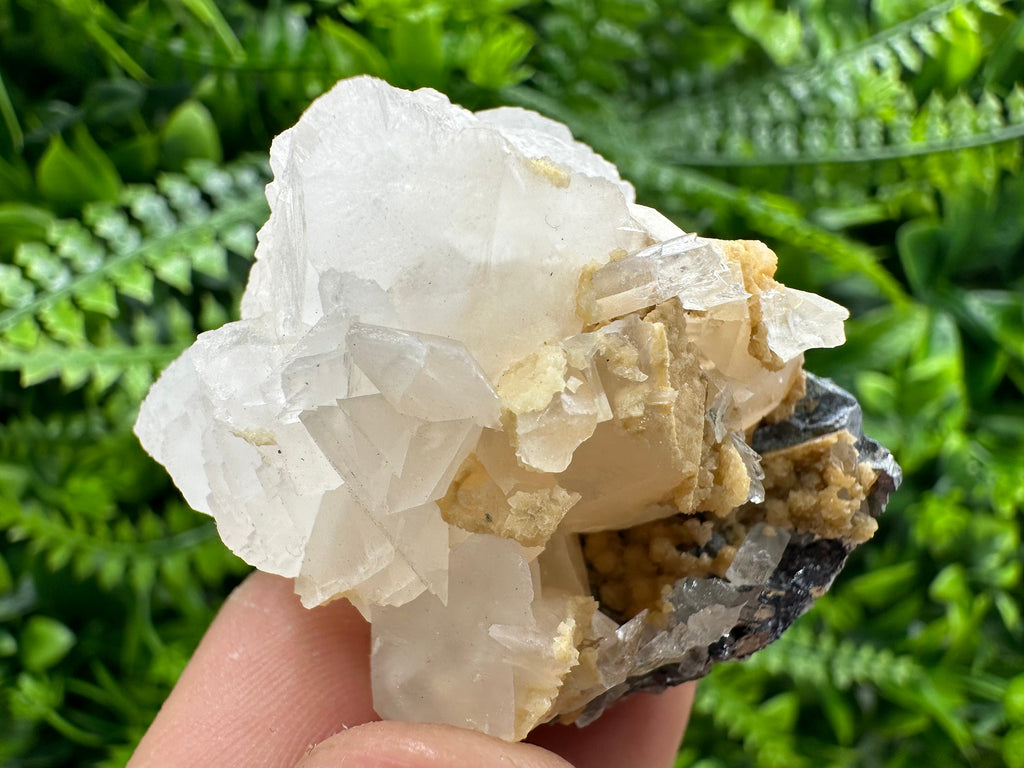 Krushev Dol Calcite on Quartz, Bulgaria Mineral Specimen