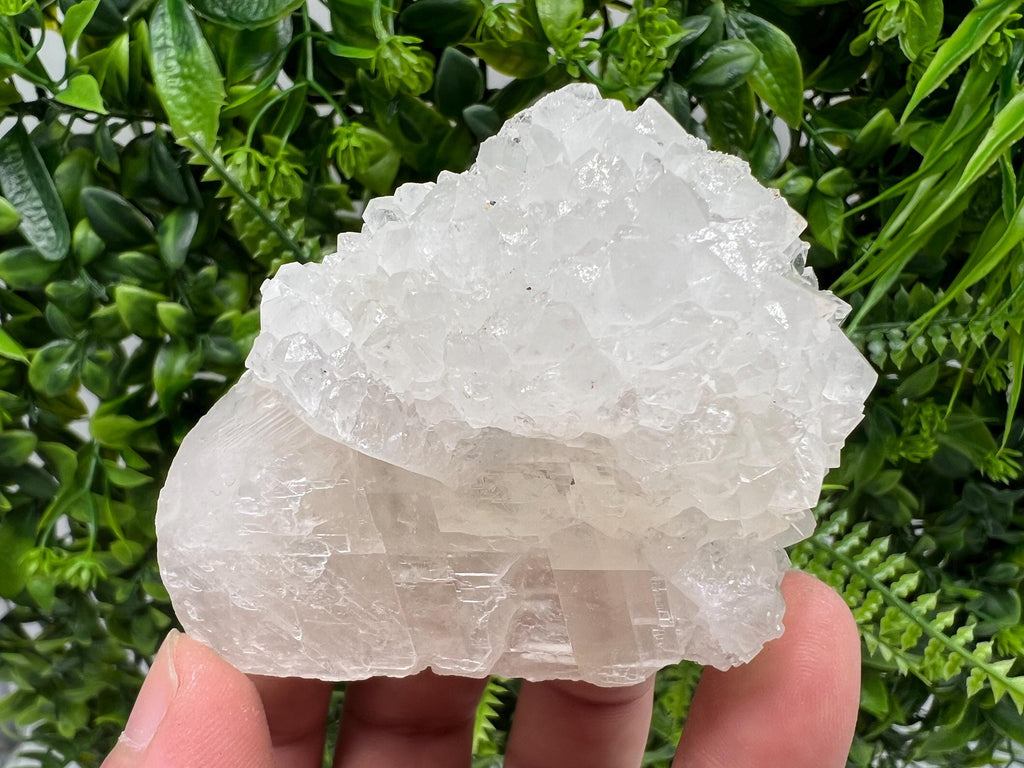 Apophyllite Stilbite on Chalcedony Specimen, India Crystal