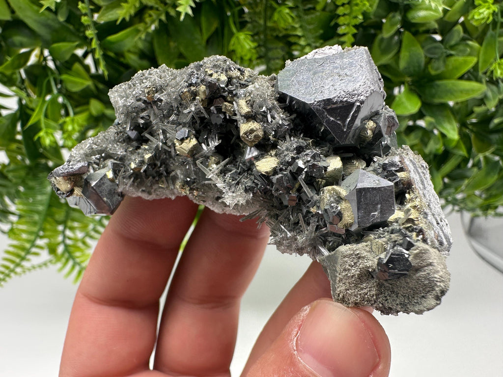 Wonderful shiny Galena,Chalcopyrite,Sphalerite from Vurba mine section Batantci natural minerals souvenir crystal gift home decor,collection