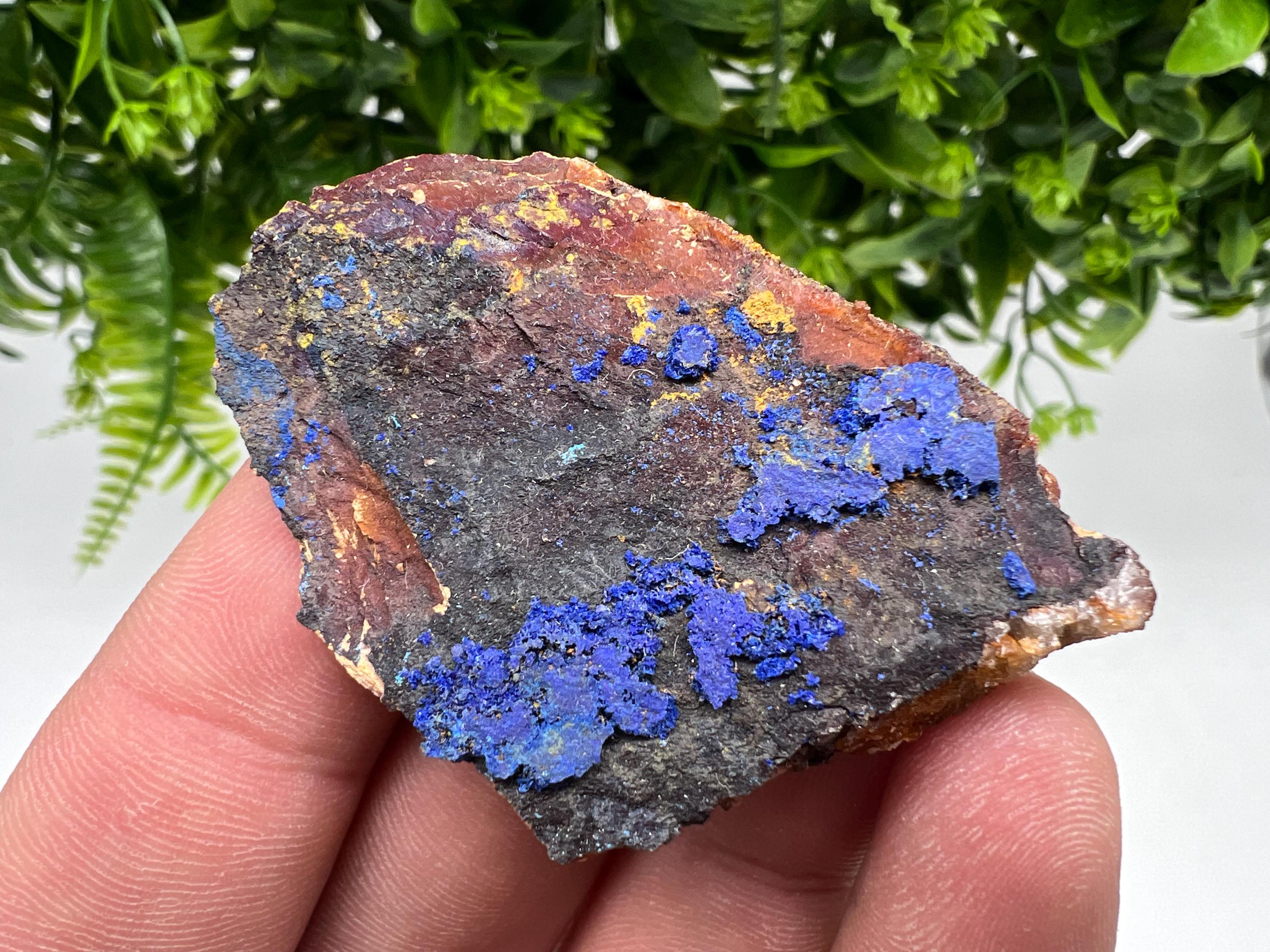 Azurite Malachite Mineral Specimen, Morocco Crystal, Collector Stone