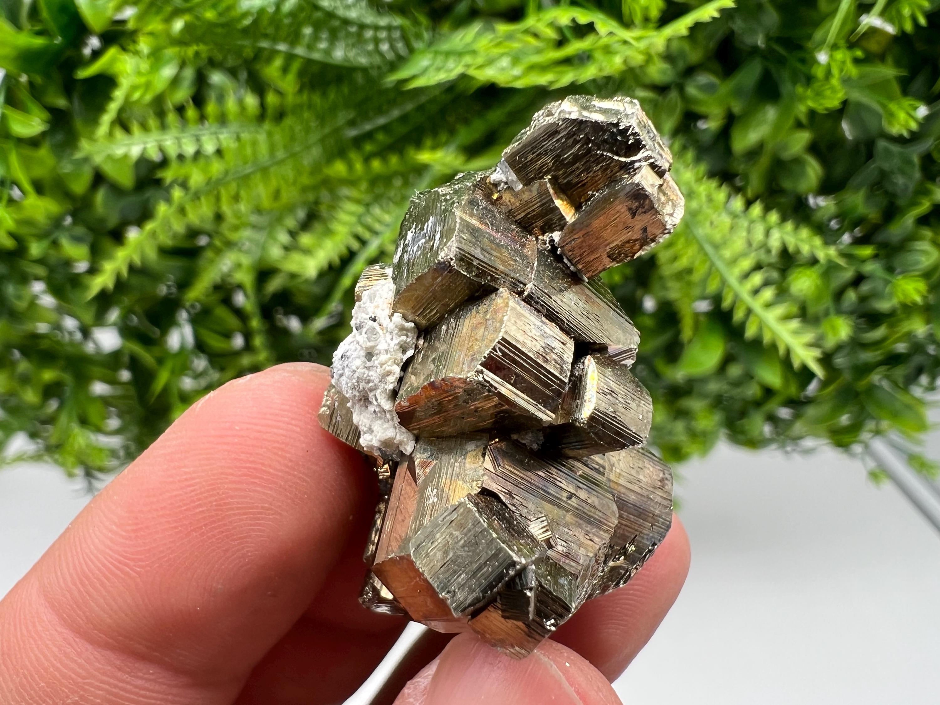Rainbow Pyrite Hematite Cluster: Borieva Mine, Bulgaria