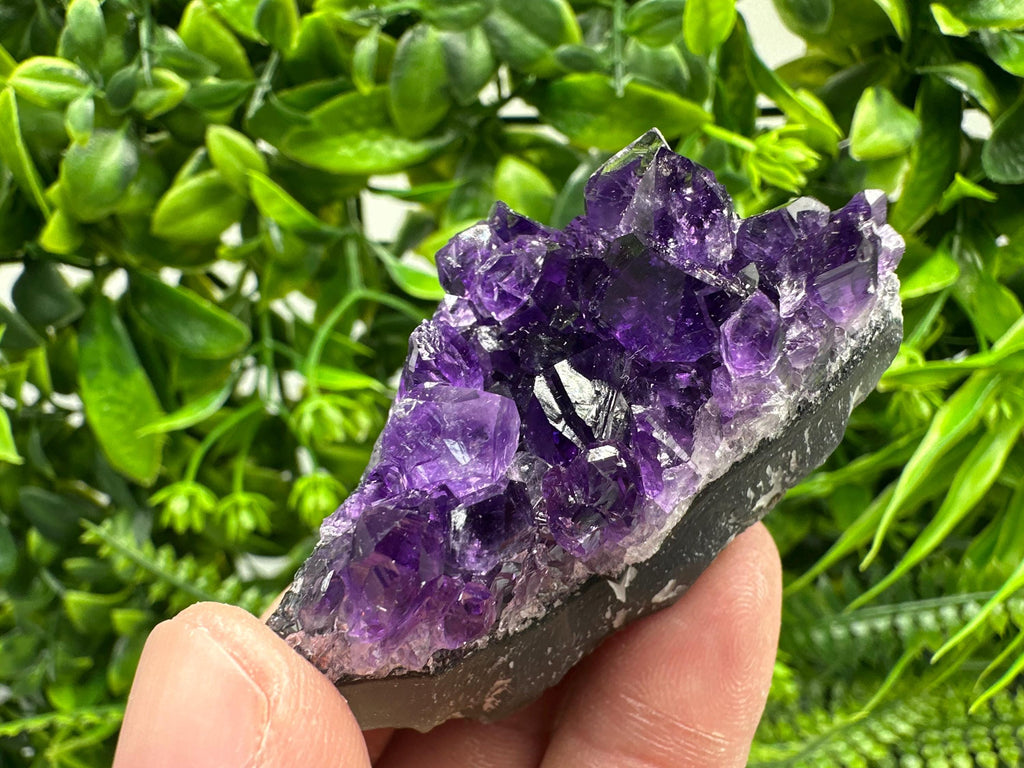 Uruguay Amethyst Cluster: Natural Purple Quartz Crystal, Home Decor