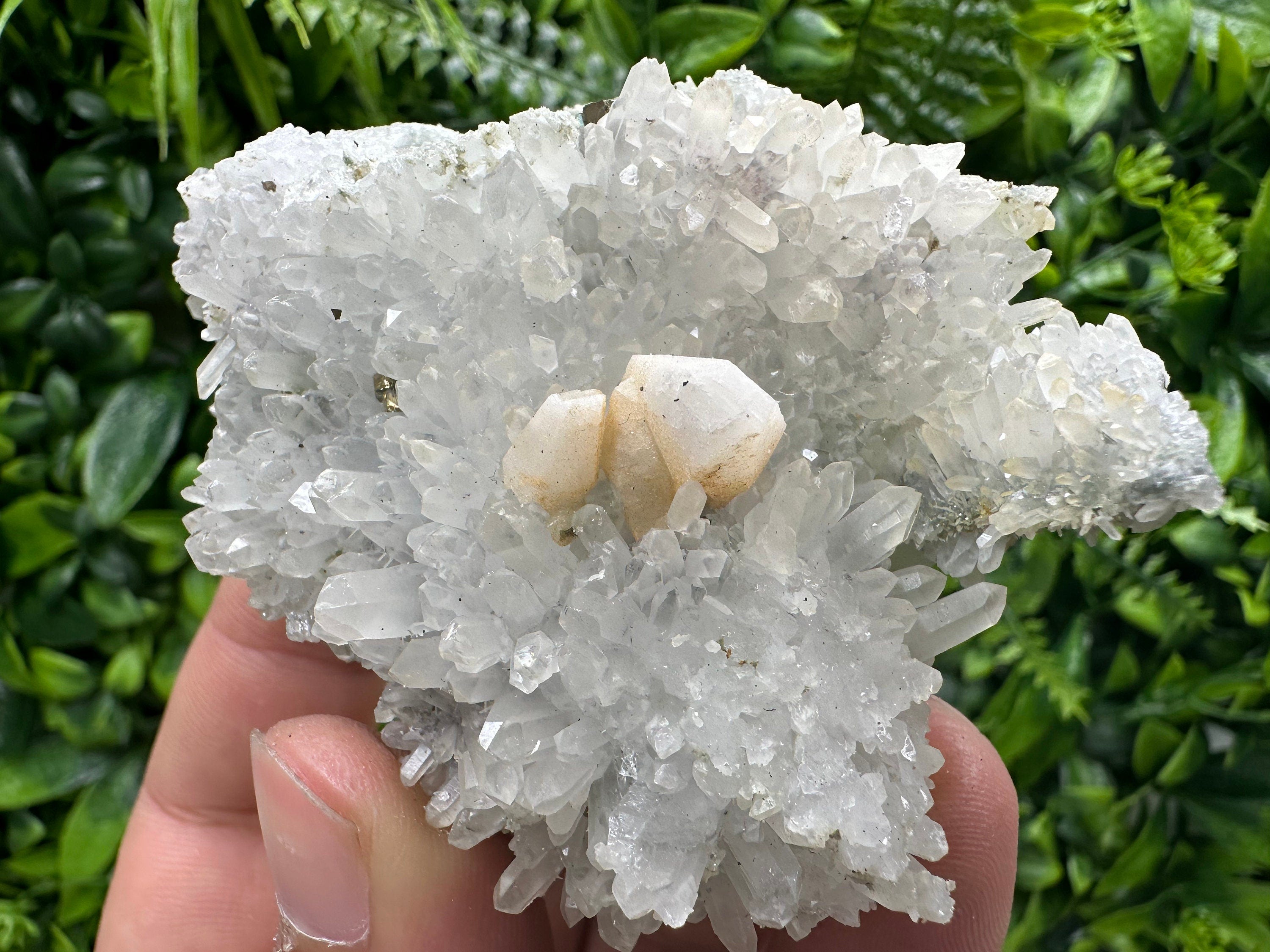 Quartz with Pyrite and Calcite, Djurcovo Laki, Bulgaria