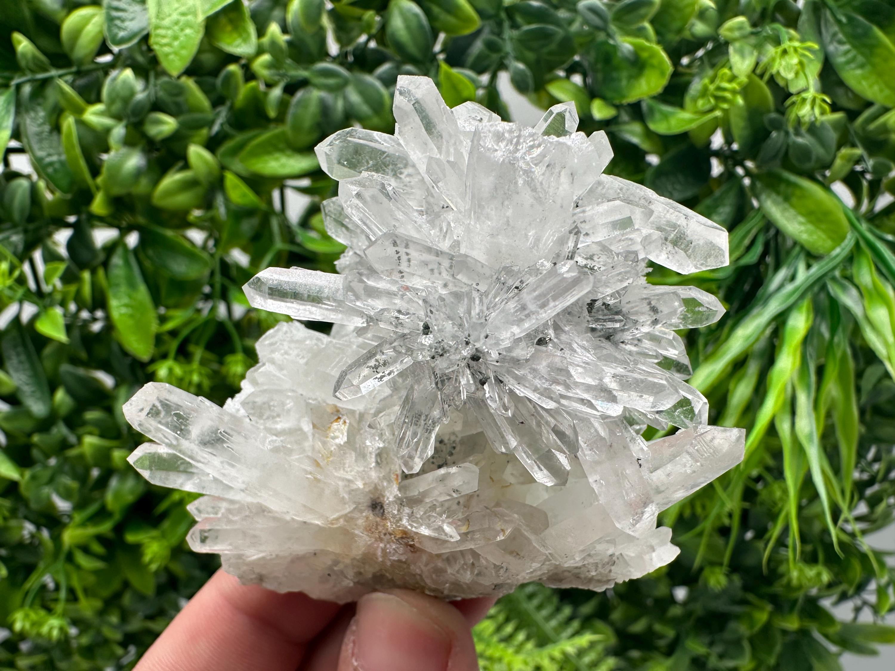 Green Quartz Specimen: Chlorite and Sphalerite Inclusions, Madan Bulgaria