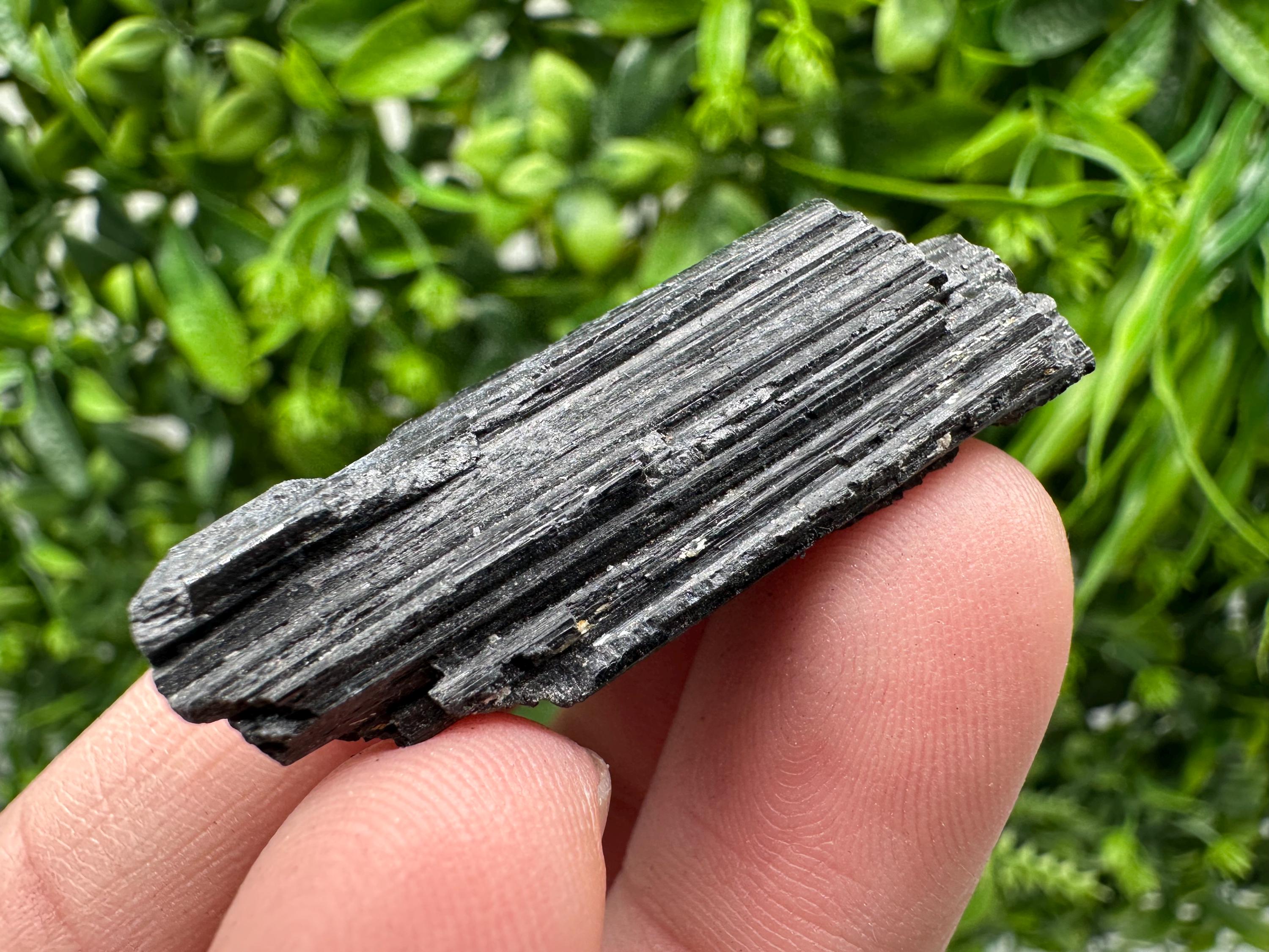 Natural Black Tourmaline Crystal – Raw Protective Stone, Healing Crystal, Grounding Mineral Gift