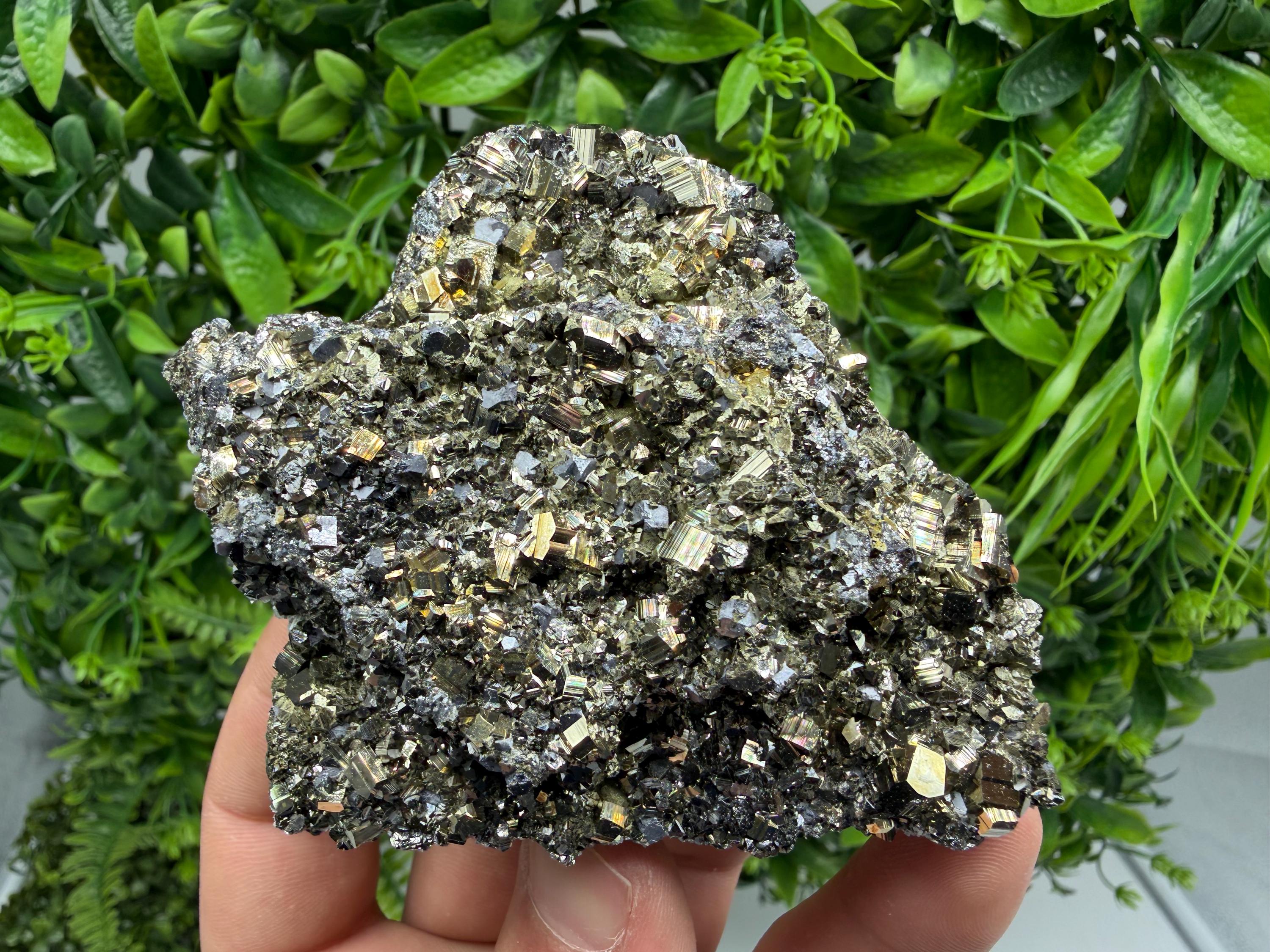 Pyrite Sphalerite Quartz  Mineral Specimen, Krushev dol Mine