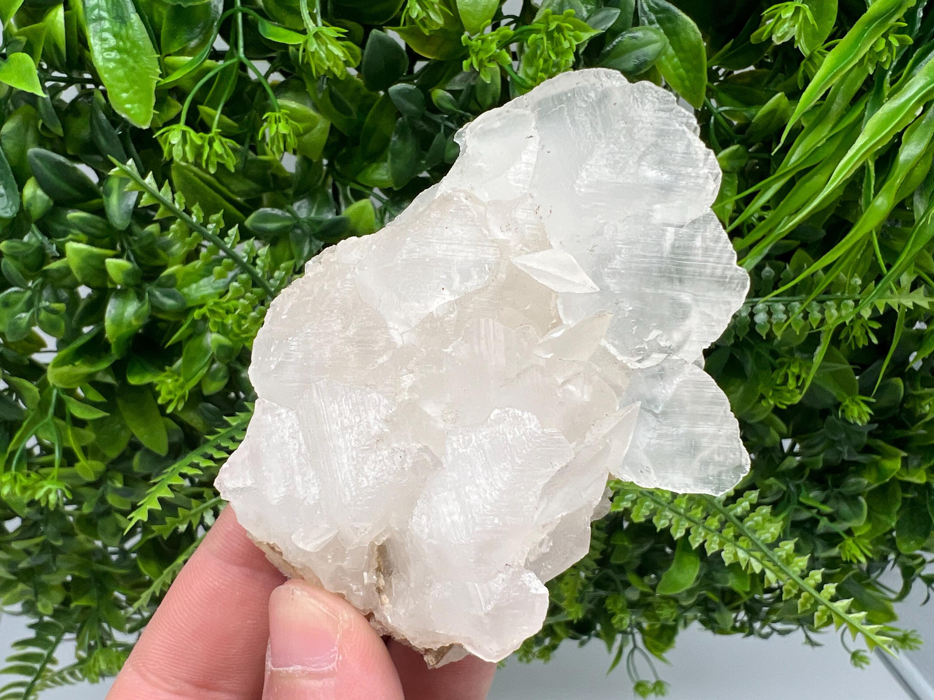 White Calcite on Matrix: Madan Bulgaria Crystal Mineral