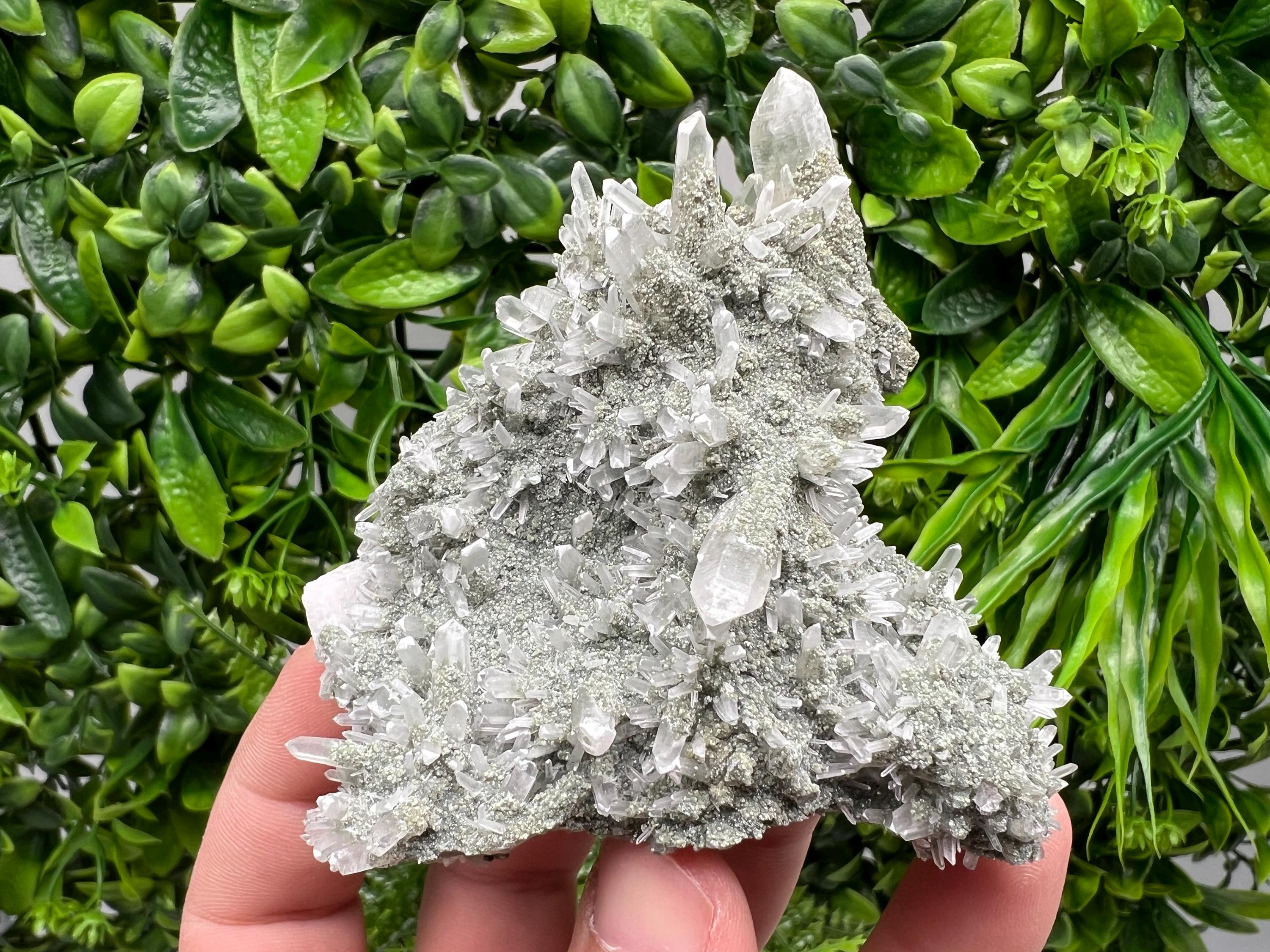 Green Quartz Specimen: Chlorite and Sphalerite Inclusions, Madan Bulgaria