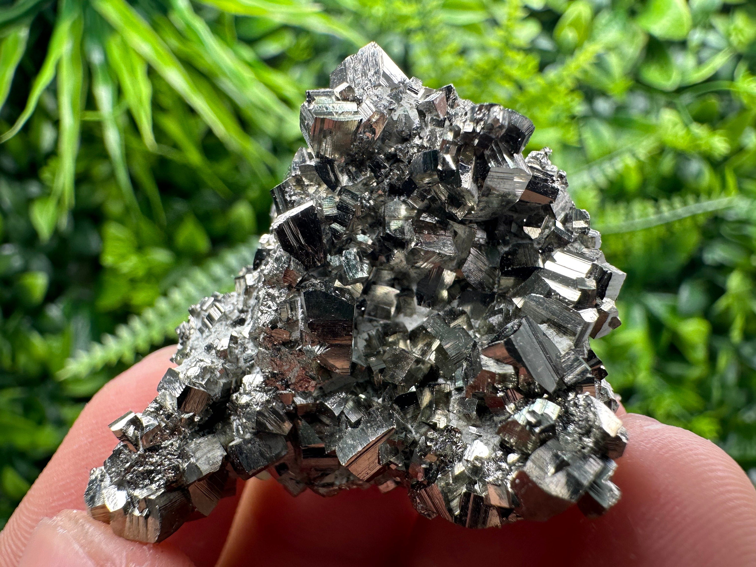 Golden Pyrite Cluster, Rare Crystallization, Natural Mineral Specimen