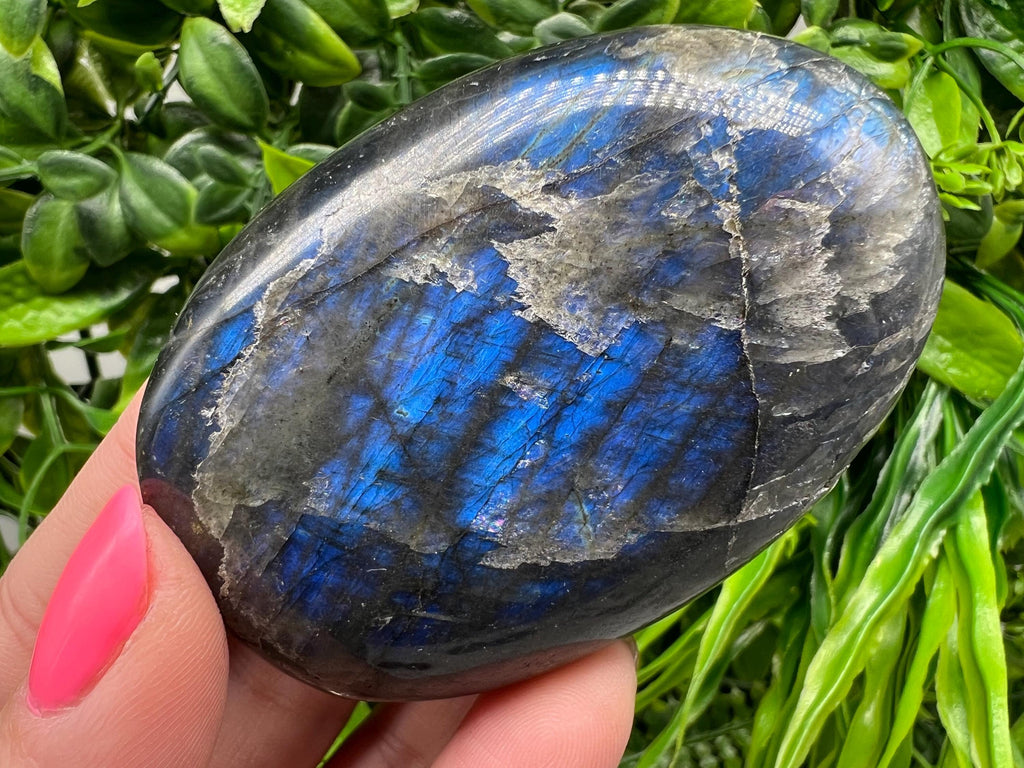 Polished Labradorite Crystal Decor Slab: Multifire Rainbow Stone