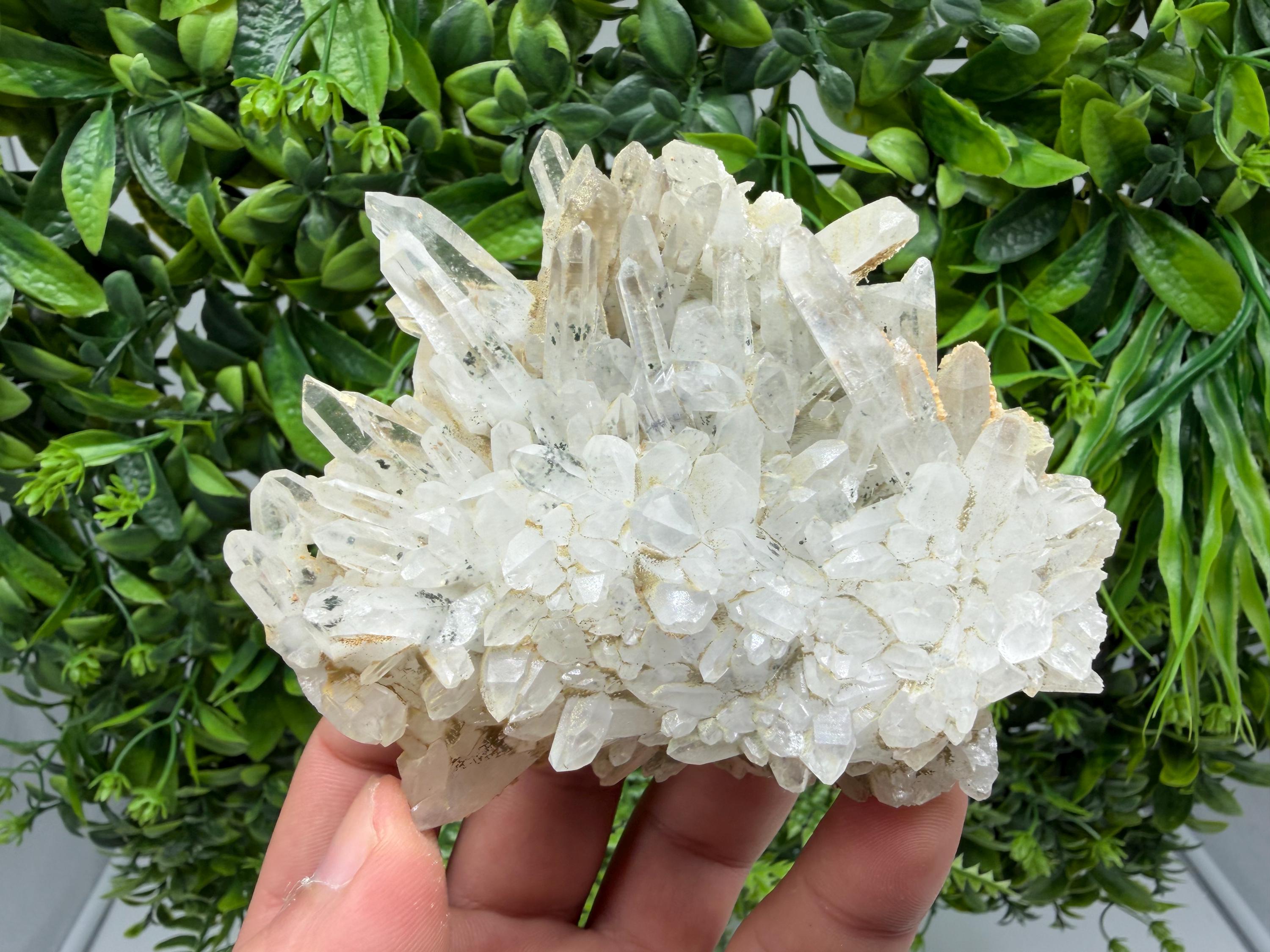 Quartz inclusions Chlorite and Sphalerite/ Natural minerals/ Souvenir crystal gift minerals famous Krushev dol/Madan