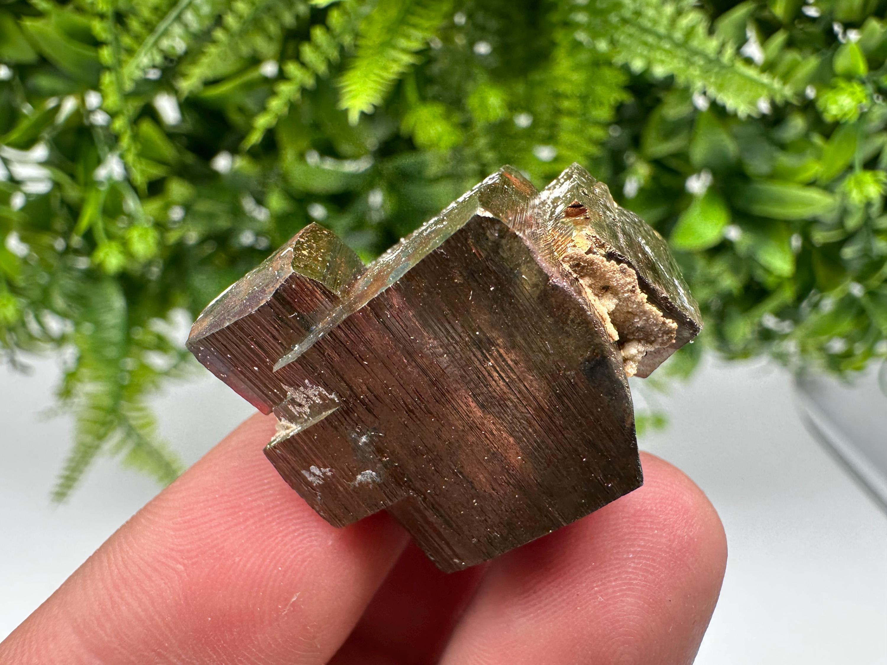 Rainbow Pyrite with Calcite, Natural Mineral Souvenir from Borieva Bulgaria