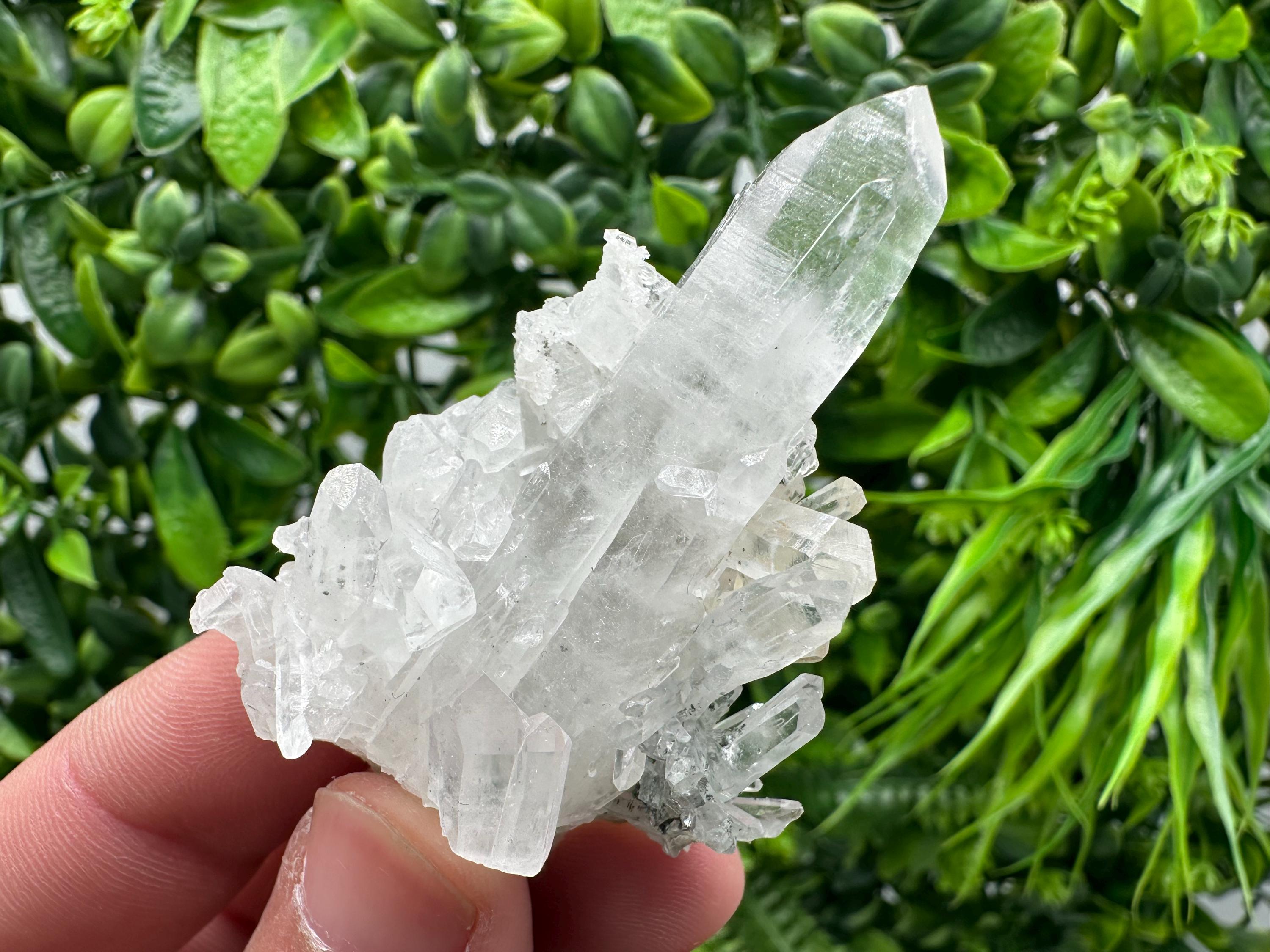 Green Quartz Specimen: Chlorite and Sphalerite Inclusions