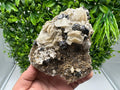 Galena Calcite on Quartz, Natural Mineral Specimen, Bulgaria
