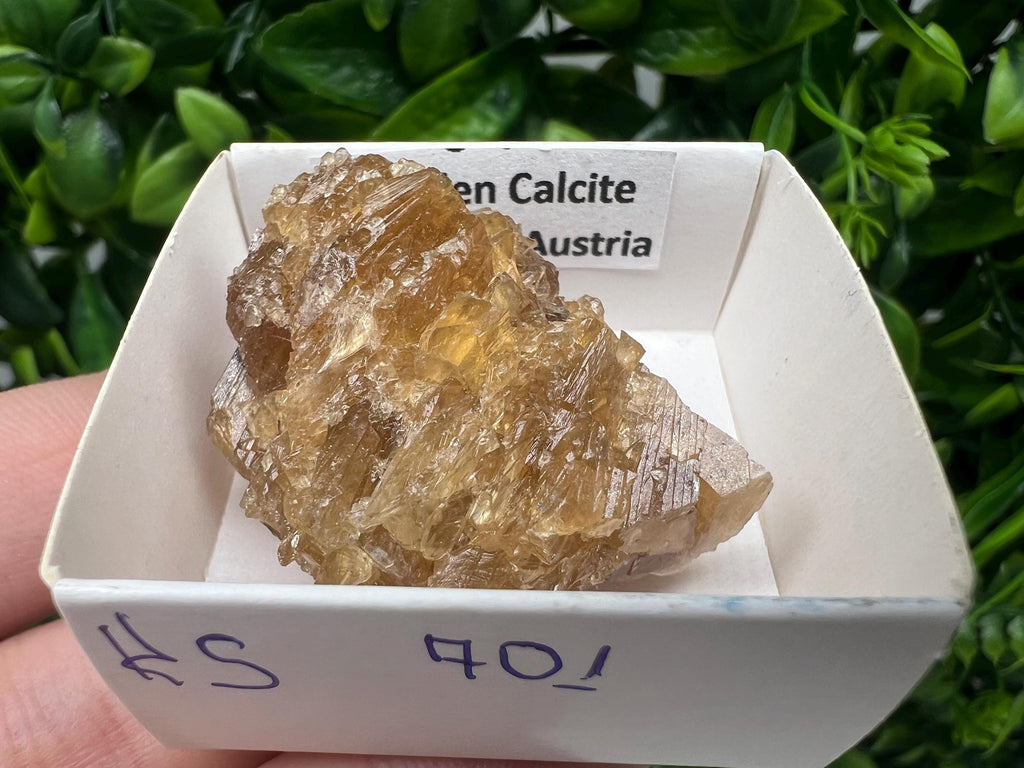 Raw Honey Calcite Stone: Golden Crystal (4/3 cm