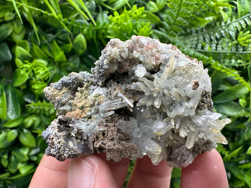 Quartz with Hematite, Chlorite, and Dolomite, Bulgaria Crystal Stone