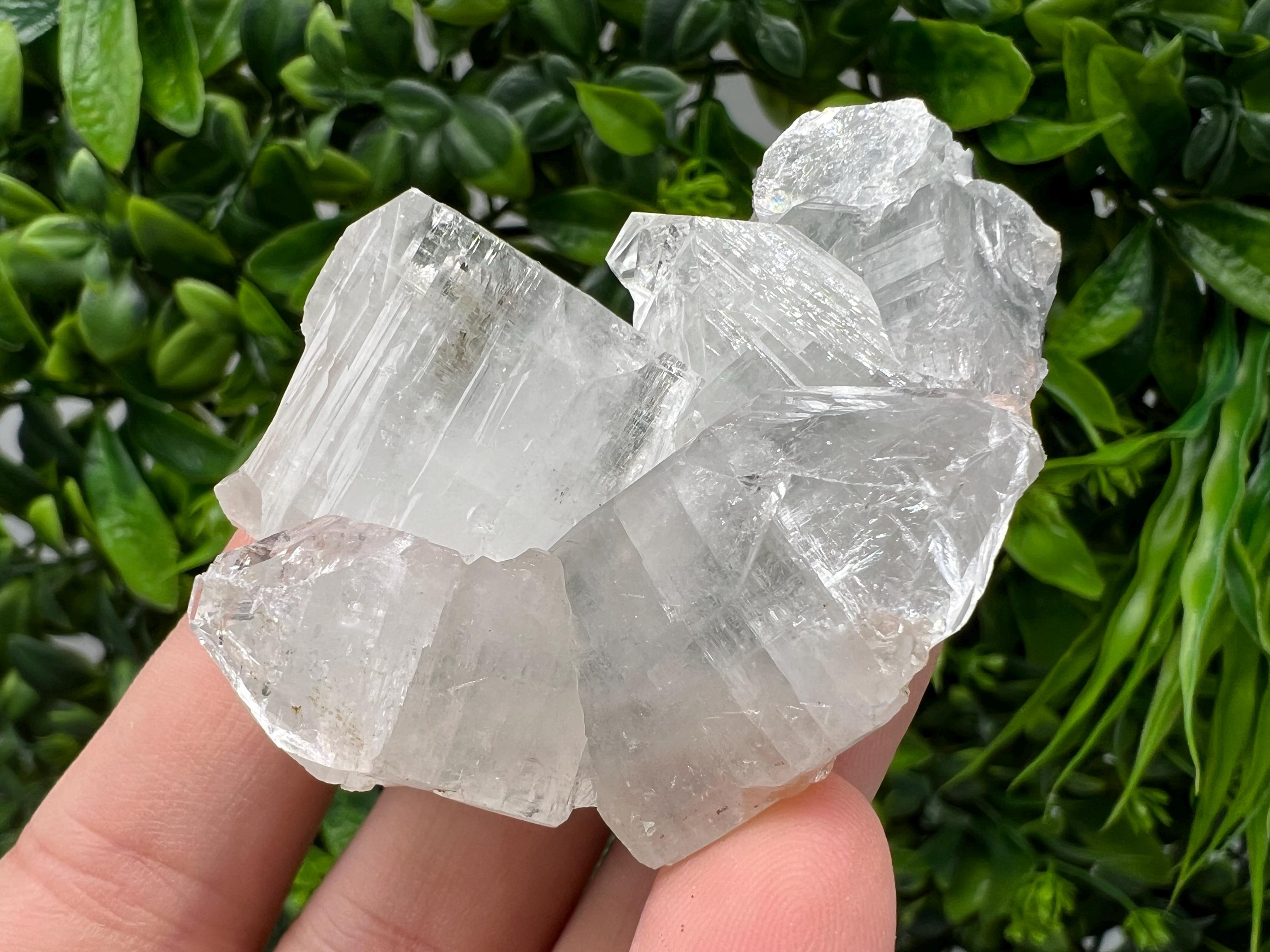 Transparent Apophyllite on Chalcedony, Natural Crystal Specimen, India Minerals