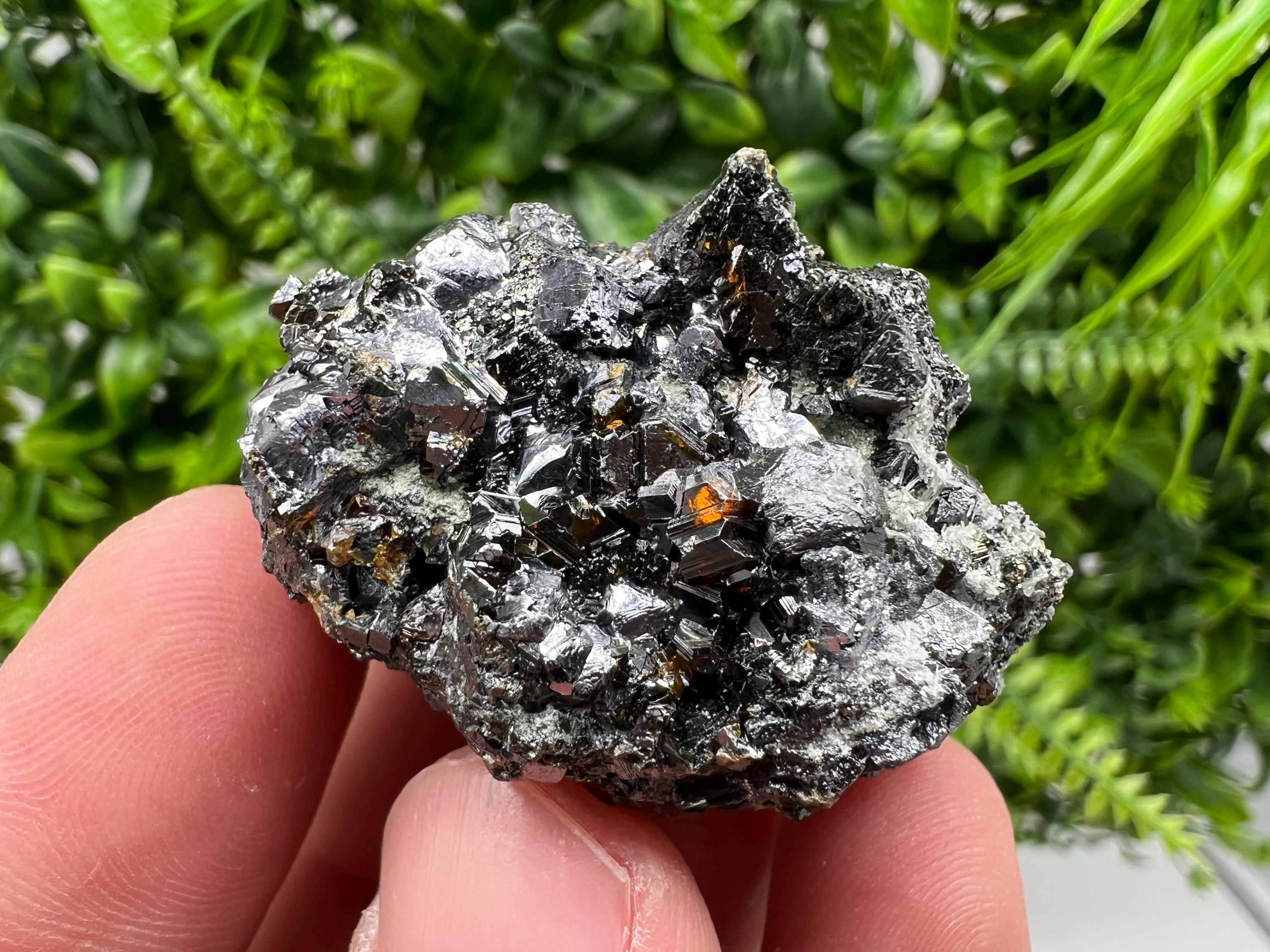 Rare Sphalerite Marmarite on Galena Quartz, Borieva Mineral Specimen
