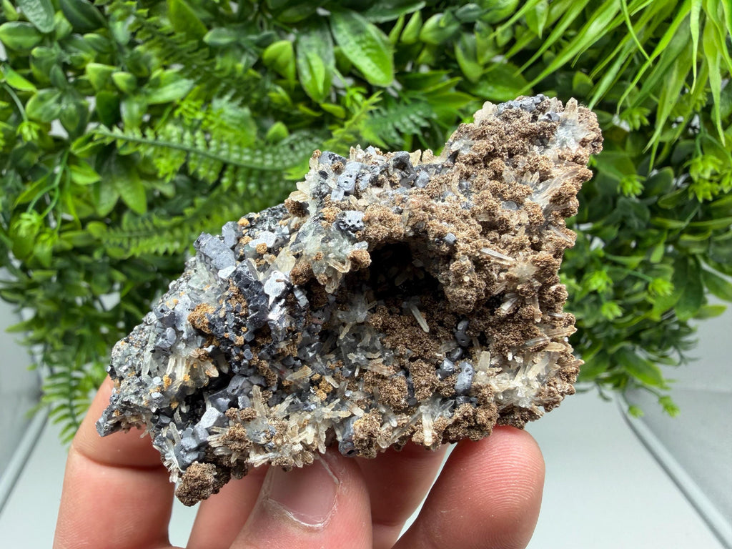 Stunning Galena,Sphalerite on Quartz whit Siderite from 9 th September mine,Madan,Bulgaria,Natural,collectible mineral specimen,home decor