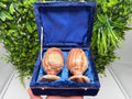 Vintage Natural Onyx Goblet Set: Stone Barware WHIT BOX