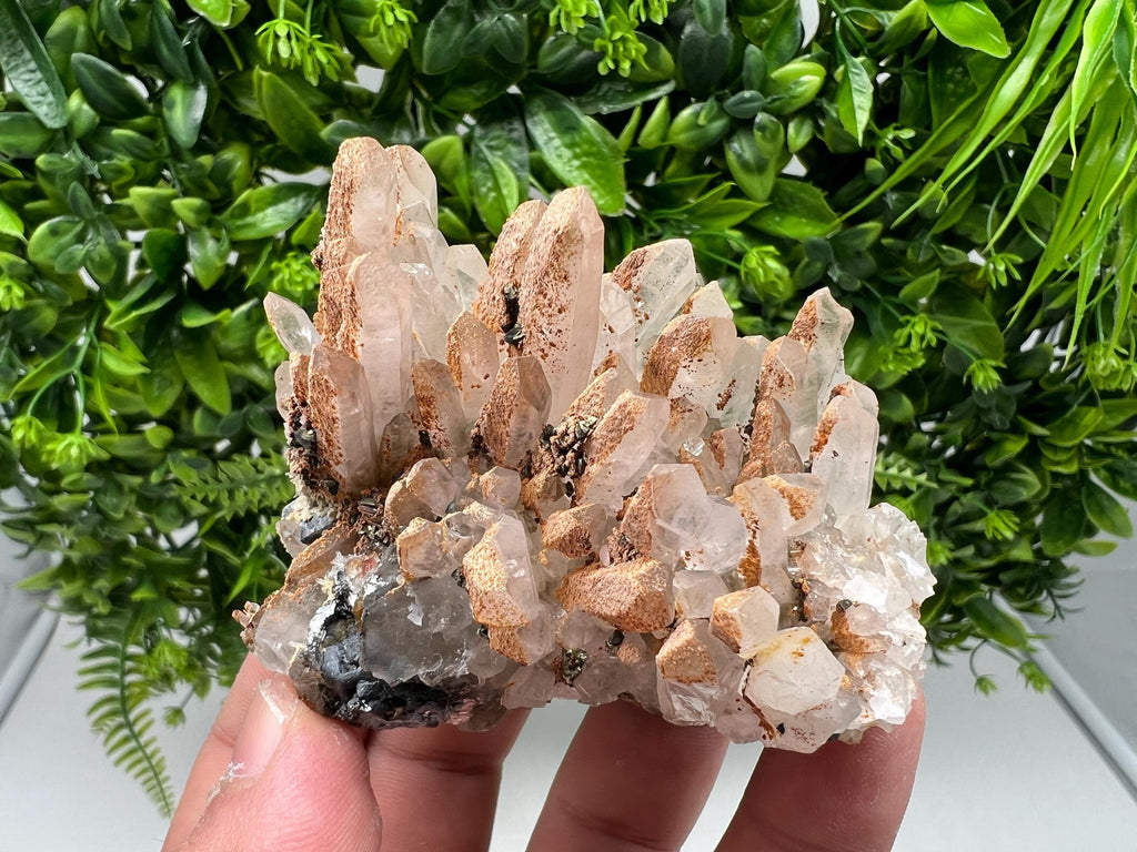 Stunning Quartz covered with iron oxide limonite natural minerals souvenir crystal home decor stone collection minerals September 9th Mine