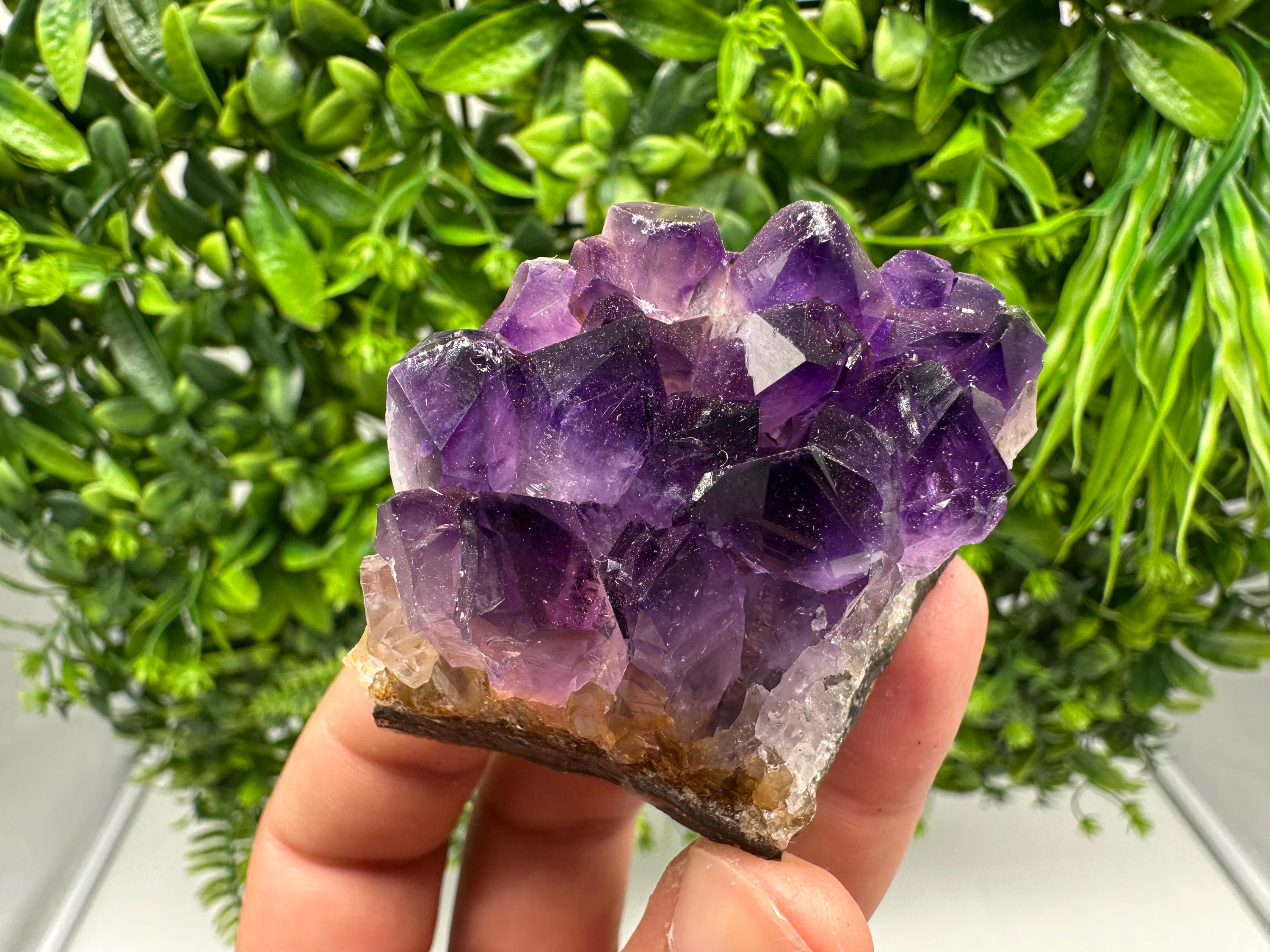 Natural Purple Amethyst Crystal Cluster from Uruguay