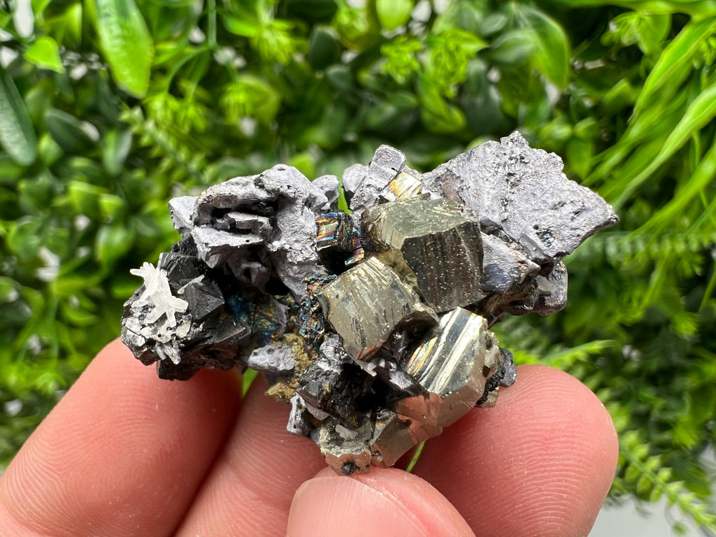 Pyrite Cluster, Galena, Sphalerite Mineral Specimen, Bulgaria Decor Crystal