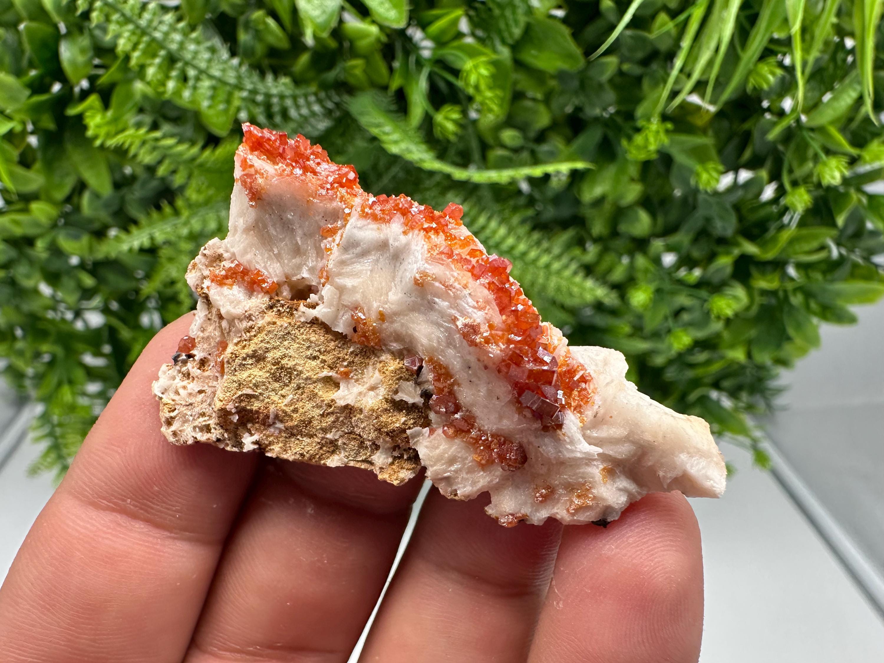 Red Vanadinite on Barite from Marocco,crystal minerals Speciment cluster Vanadinite crystal Vanadinite Geology Vanadinite cluster minerals