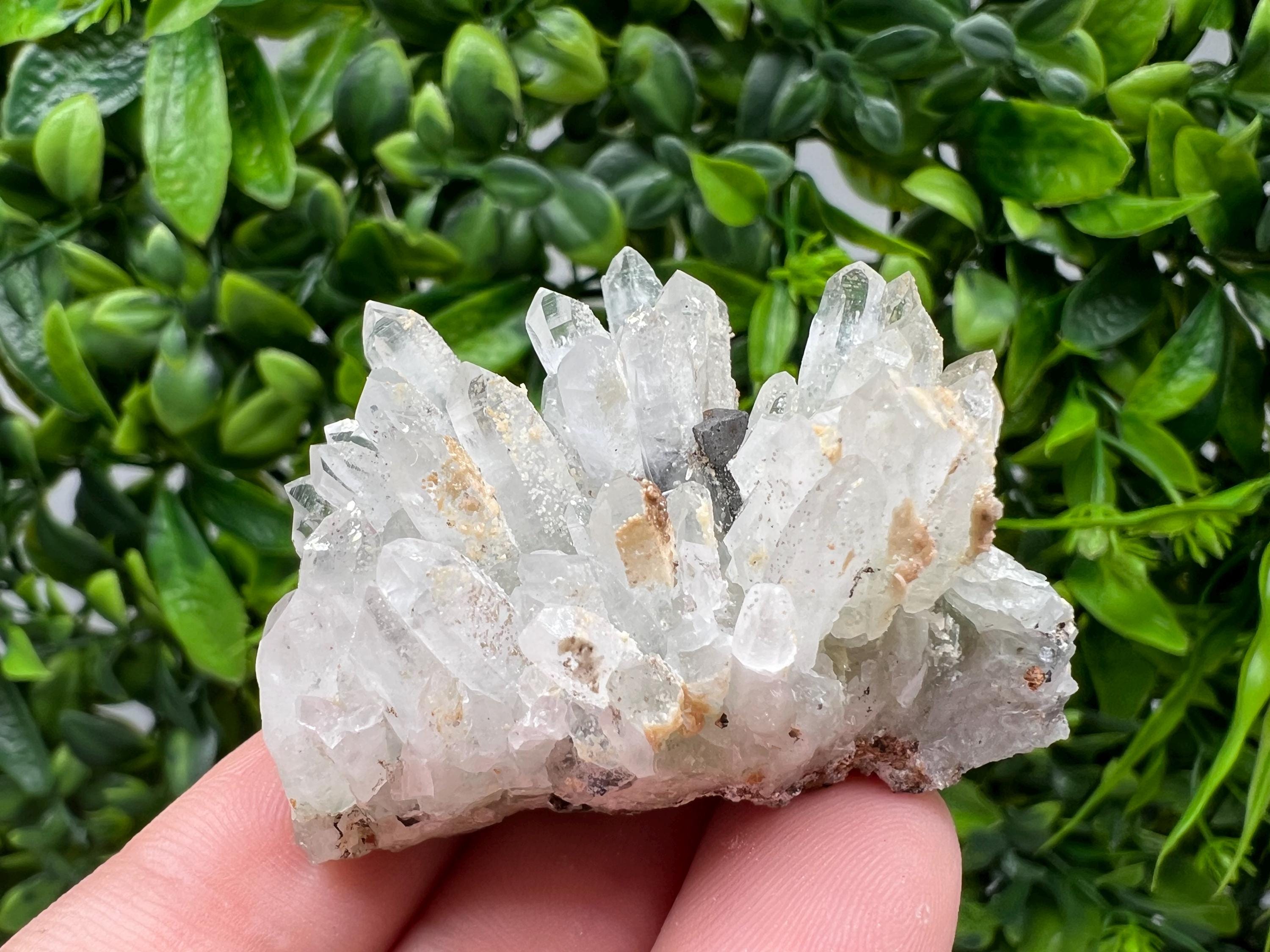 Transparent Quartz,Chlorite,Chalcopyrite Matrix,From Borieva mine,Madan,Bulgaria,Quartz,Quartz crystal,mineral specimen,collection quartz
