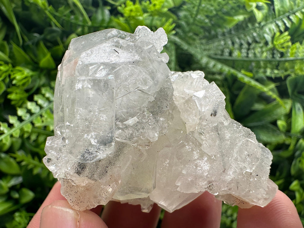 Apophyllite Stilbite on Chalcedony, India Mineral Specimen