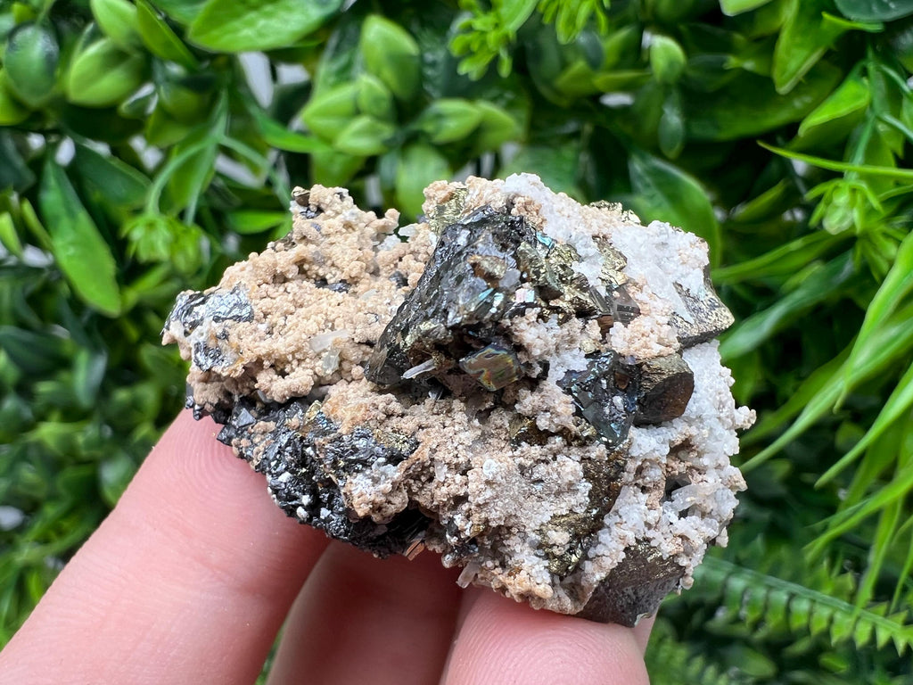 Rainbow Pyrite Siderite Mineral Specimen: Madan Bulgaria Collectible