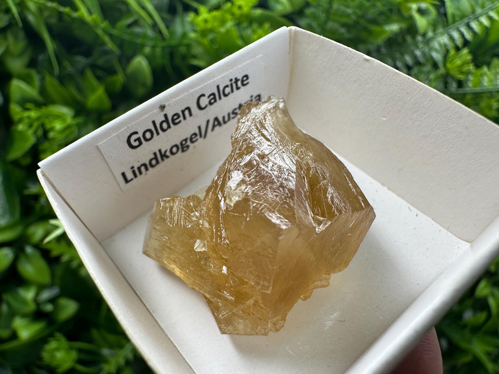 Raw Honey Calcite Crystal: Rough Golden Calcite Stone (3/3/2.5cm)