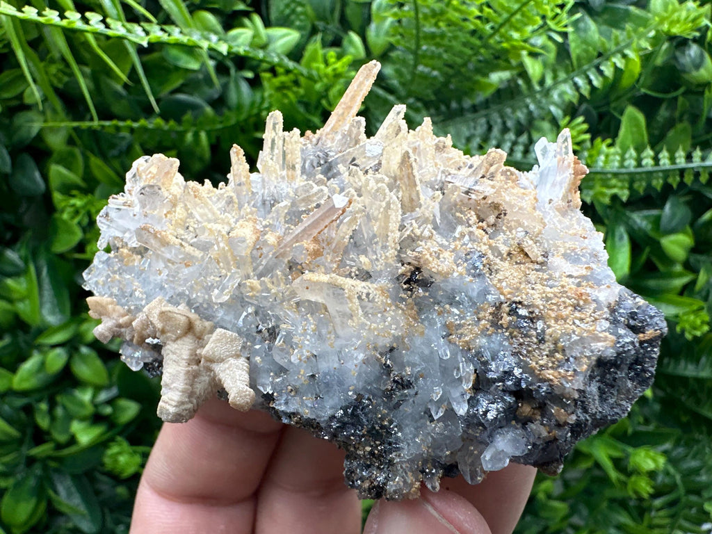 Quartz with Dolomite, Sphalerite and Galena Mineral Specimen