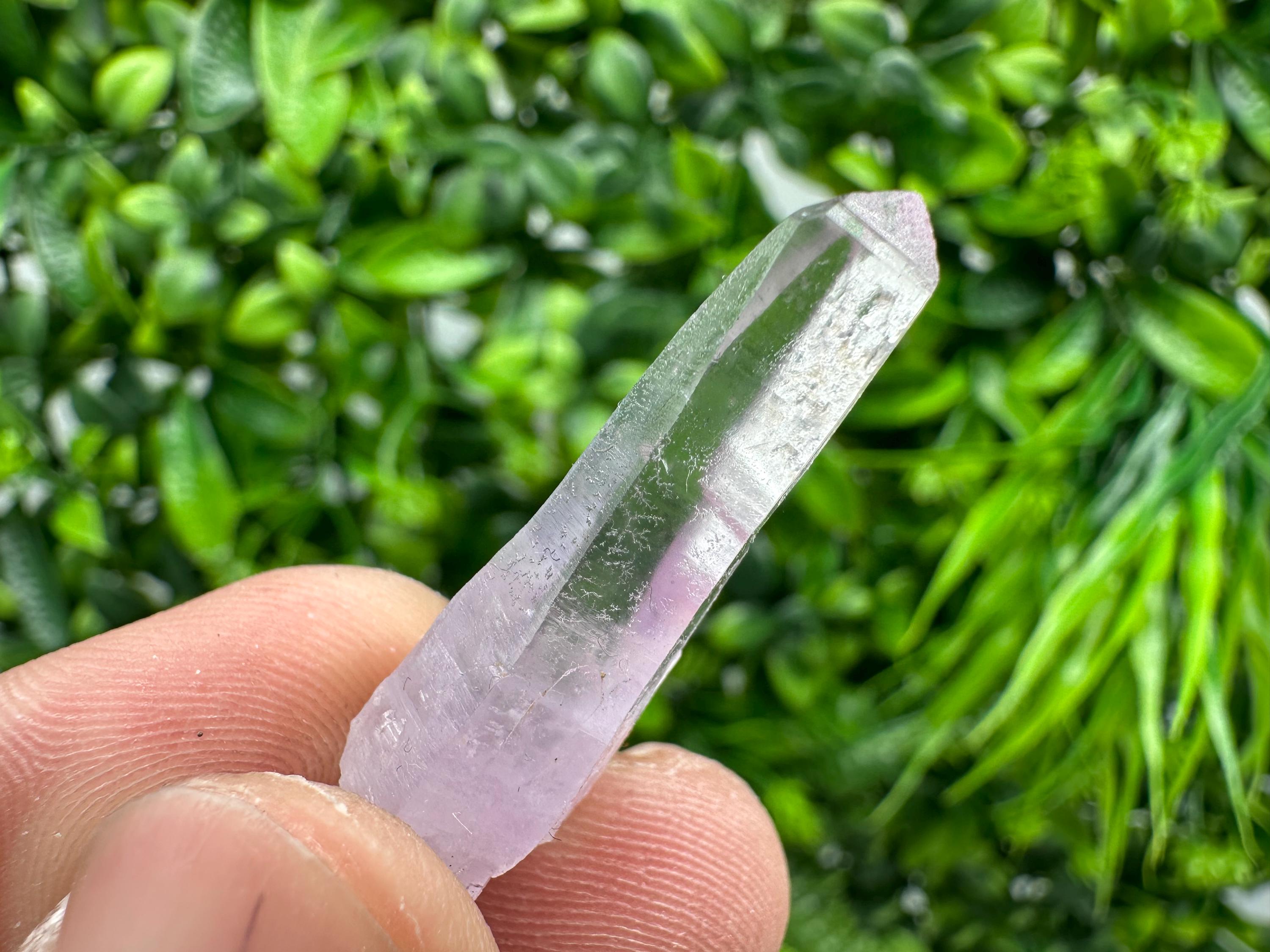 Amethyst Phantom Quartz Crystal: Chalcedony Chlorite Inclusions
