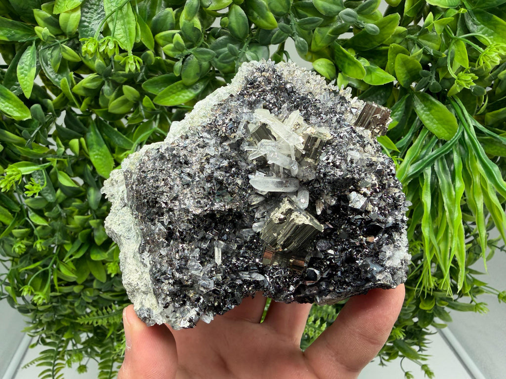 Pyrite Sphalerite Quartz  Mineral Specimen, Krushev dol Mine