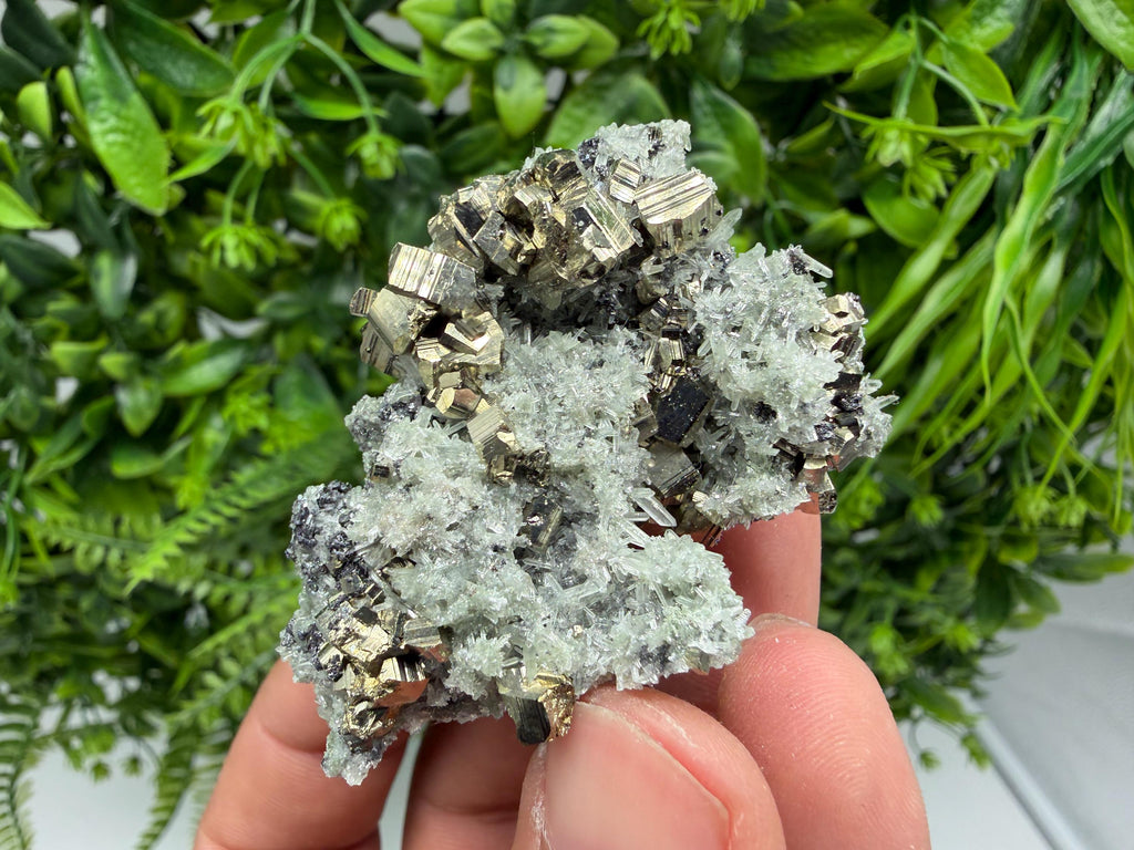 Pyrite Sphalerite Quartz  Mineral Specimen, Krushev dol Mine
